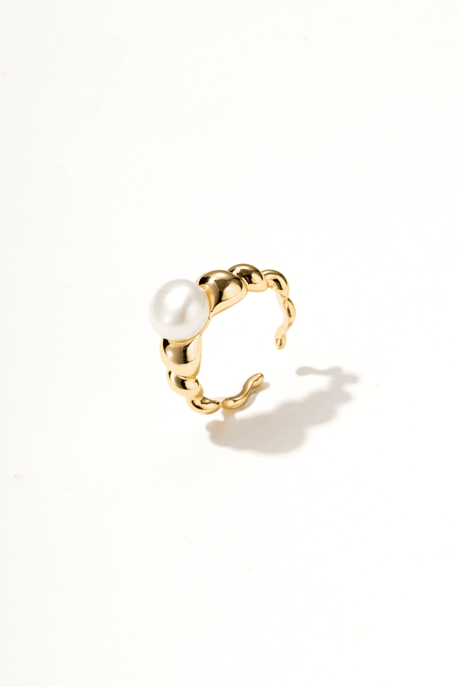 18K Monaco Pearl Adjustable Ring - Artsory