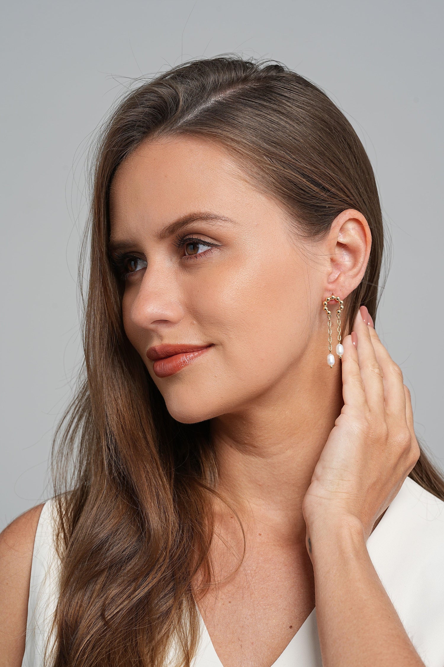 Althea Pearl Drop Earrings - Artsory
