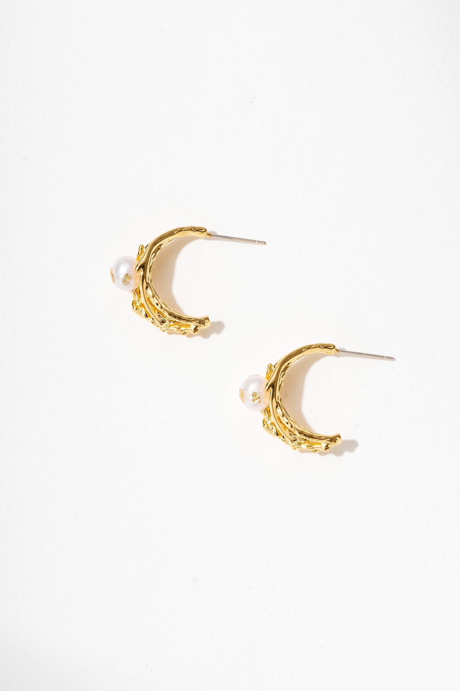Anuket 18k Gold C Hoop Earrings - Artsory