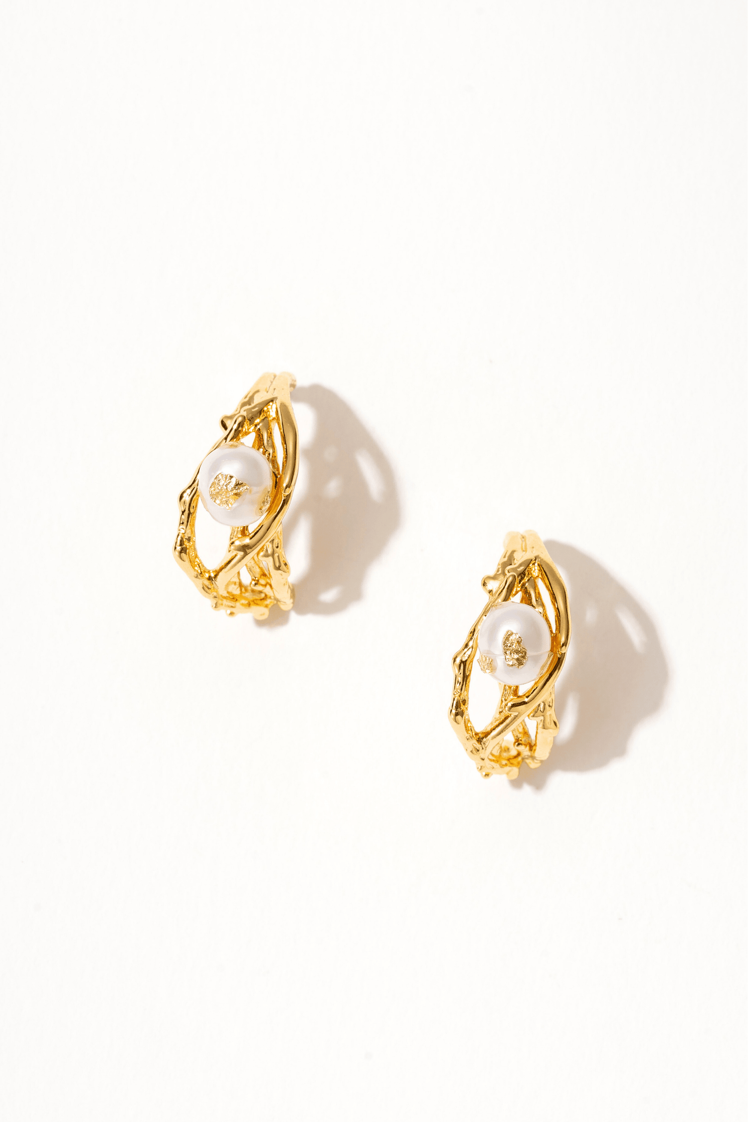 Anuket 18k Gold C Hoop Earrings - Artsory