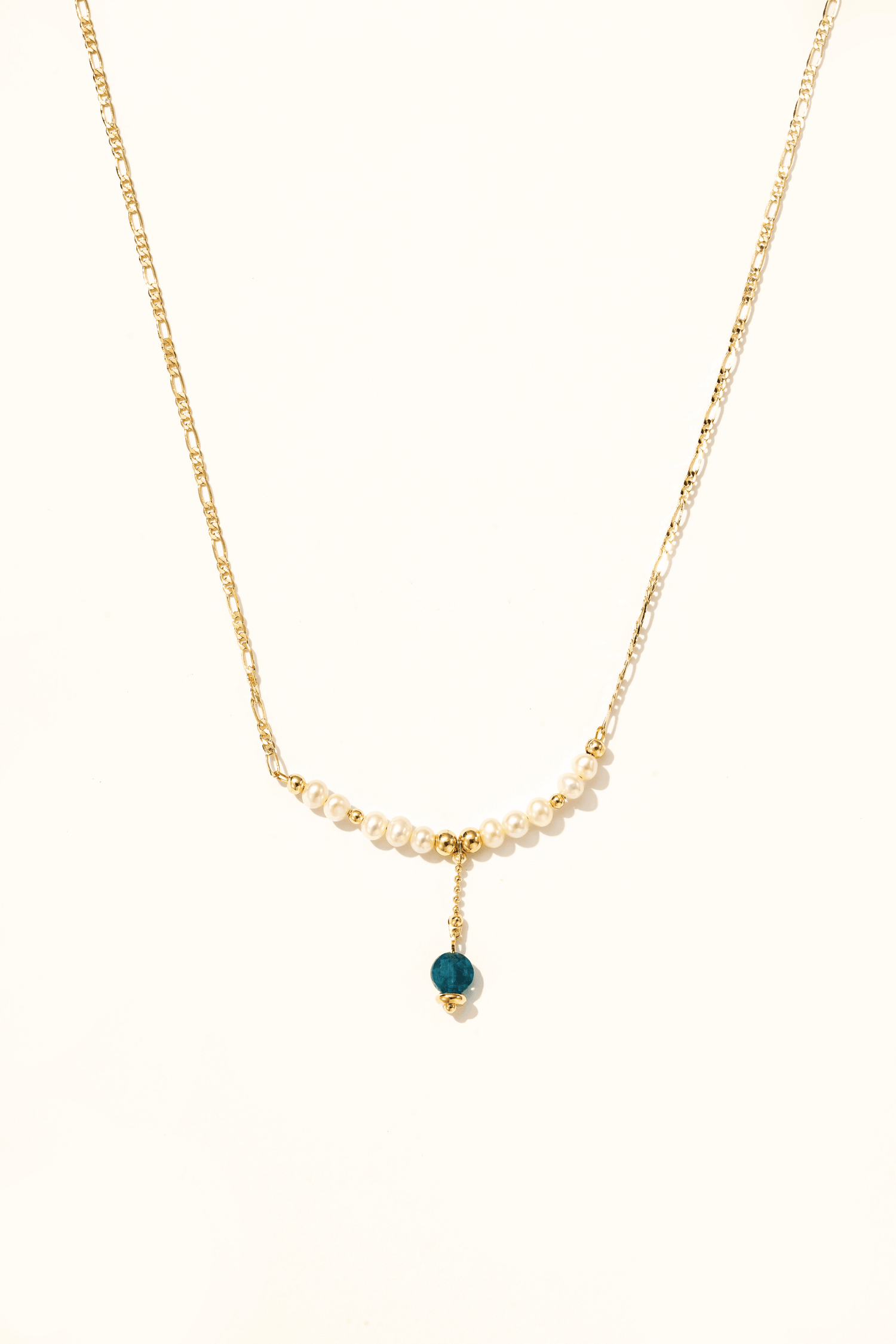 Apatite Drop Pearl Beaded Necklace - Artsory