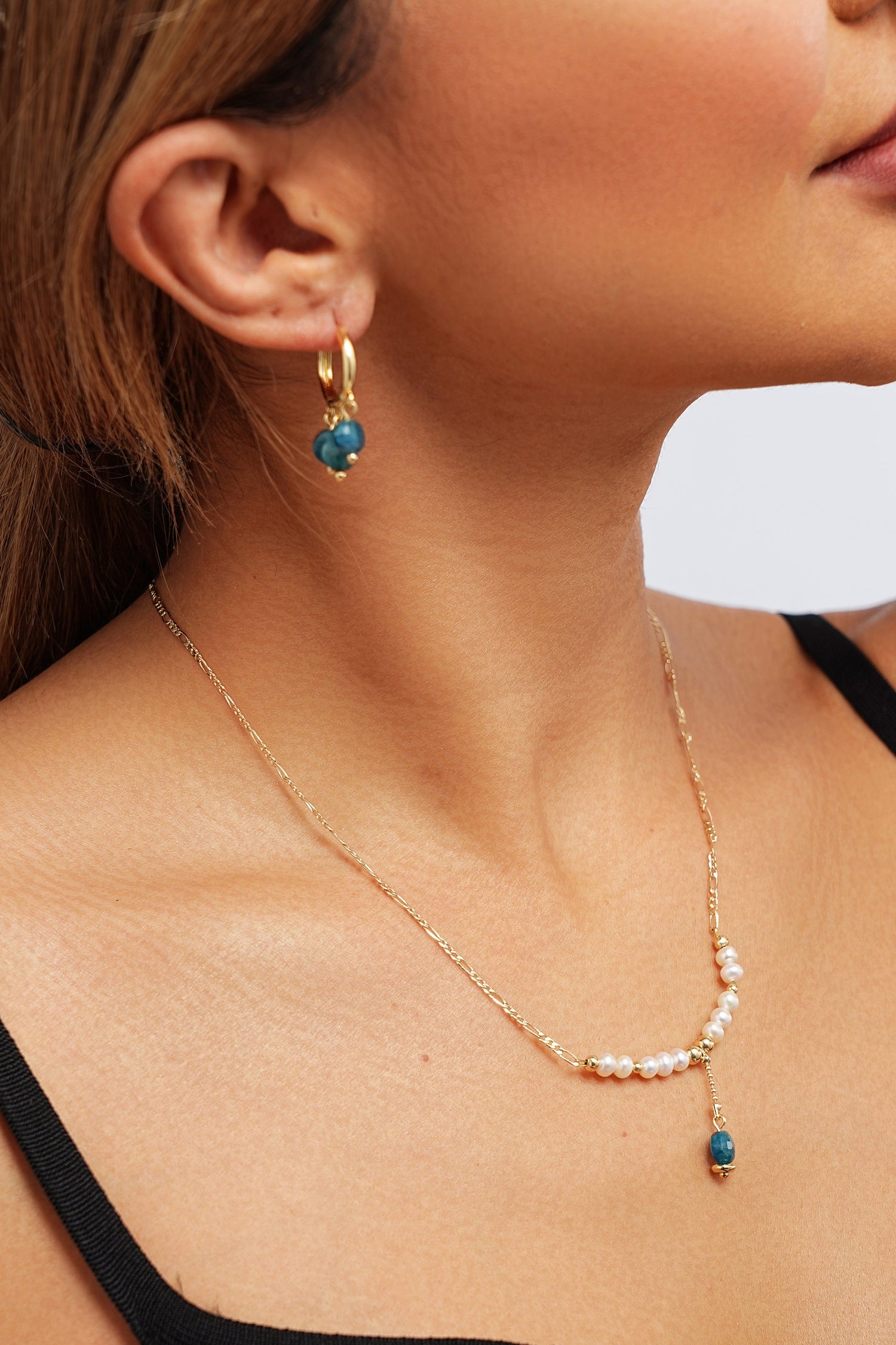 Apatite Trio Drop Earrings - Artsory