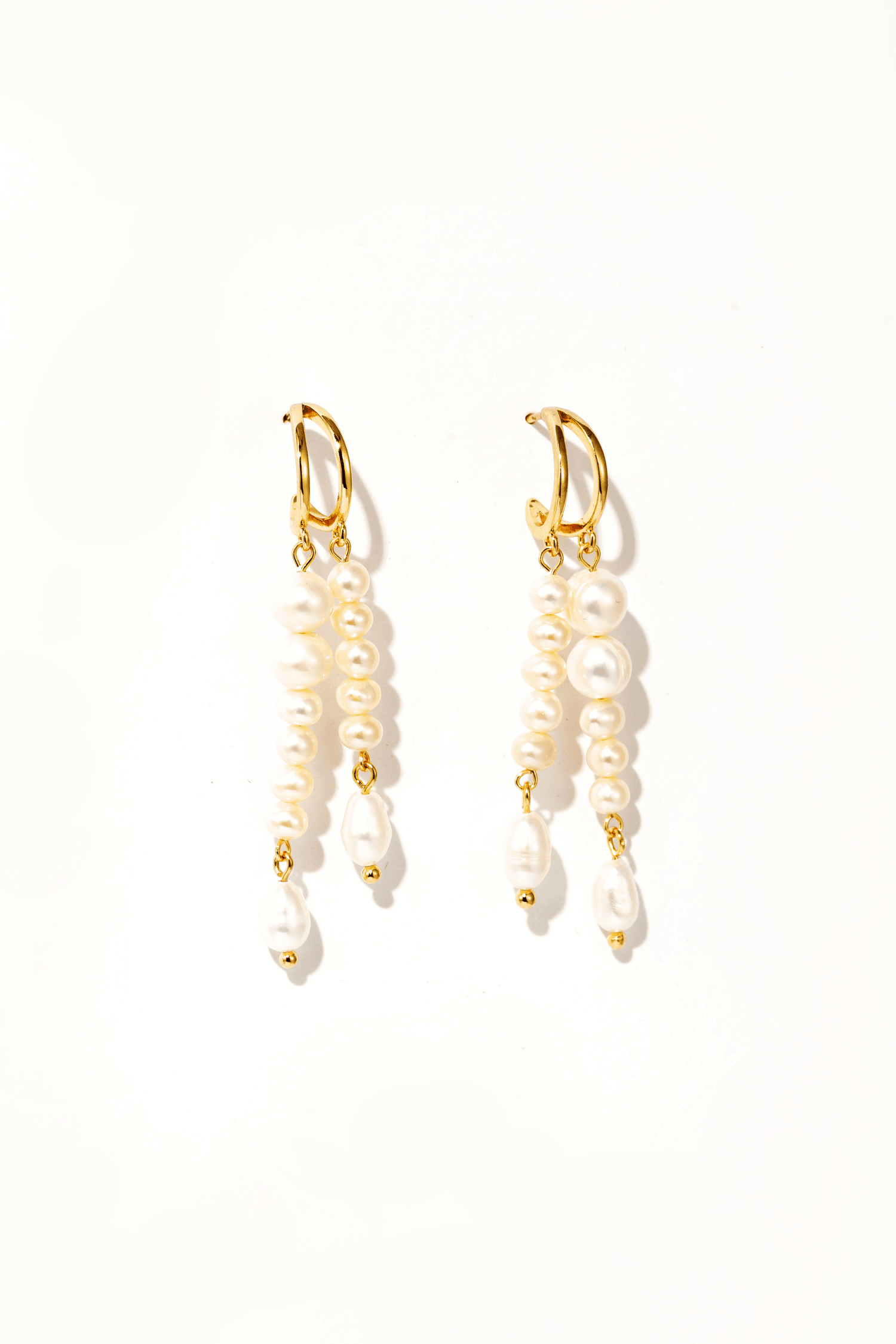 Evadne Waterfall Pearl Drop Earrings - Artsory