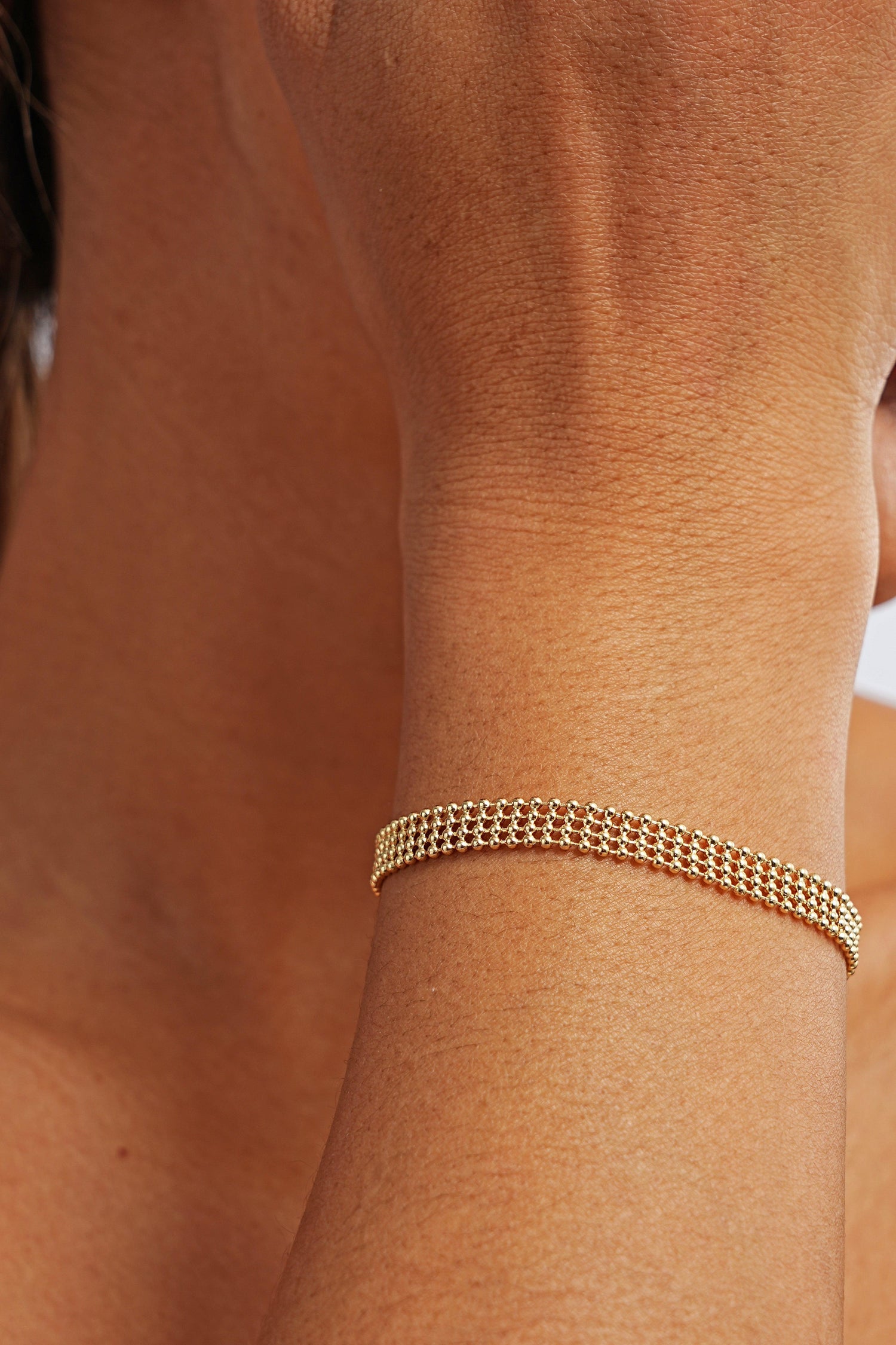Fine 14K Gold Woven Bracelet - Artsory