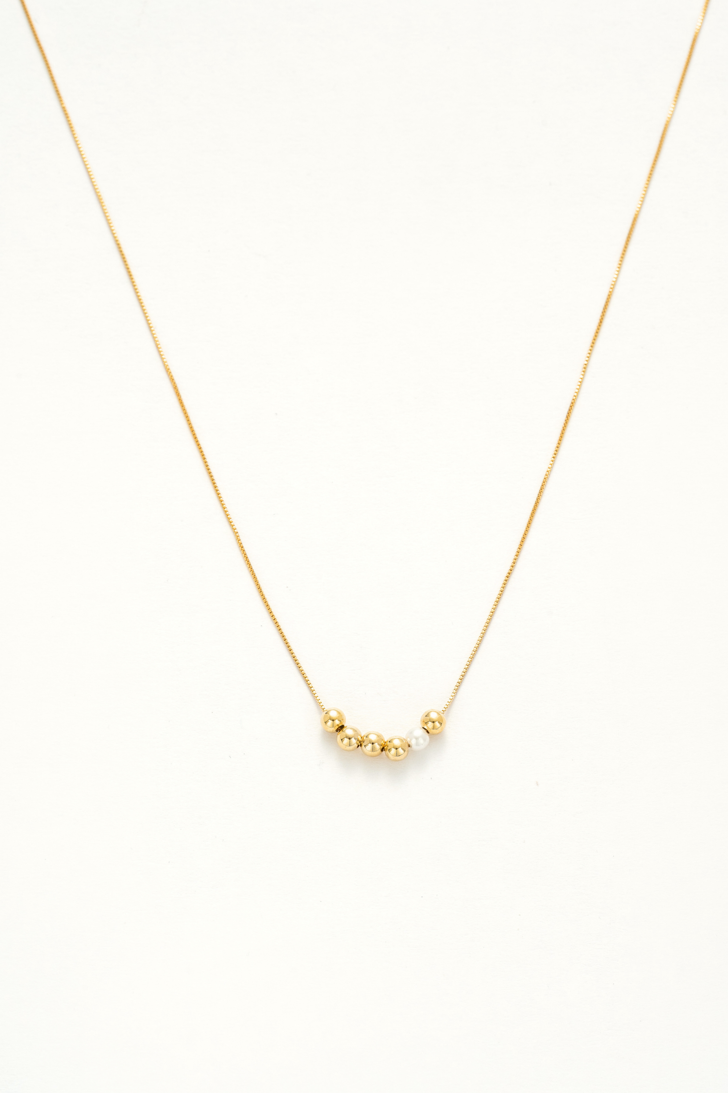 Glistening Drops Gold Necklace