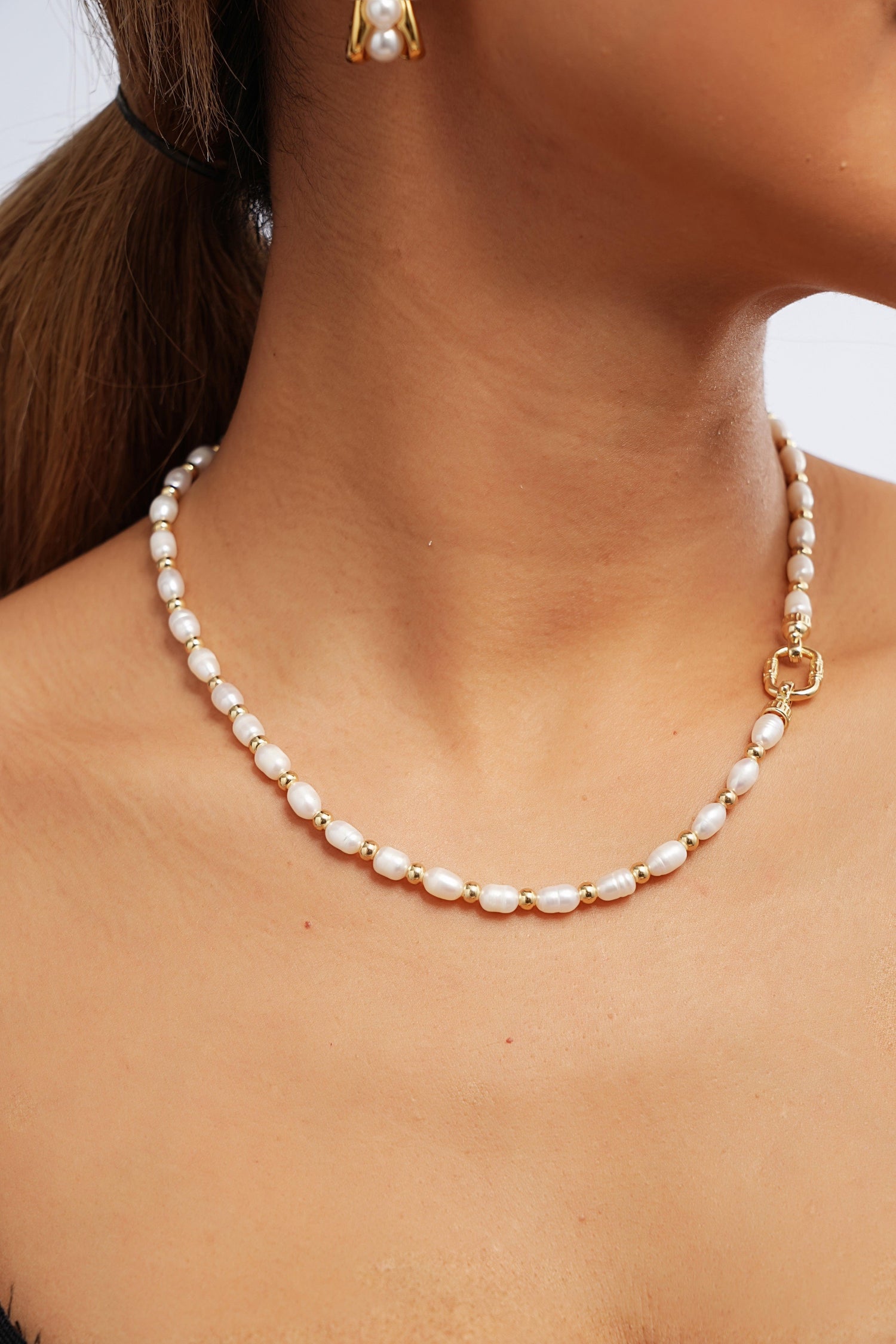 Jessamine Beaded Pearl Necklace - Artsory