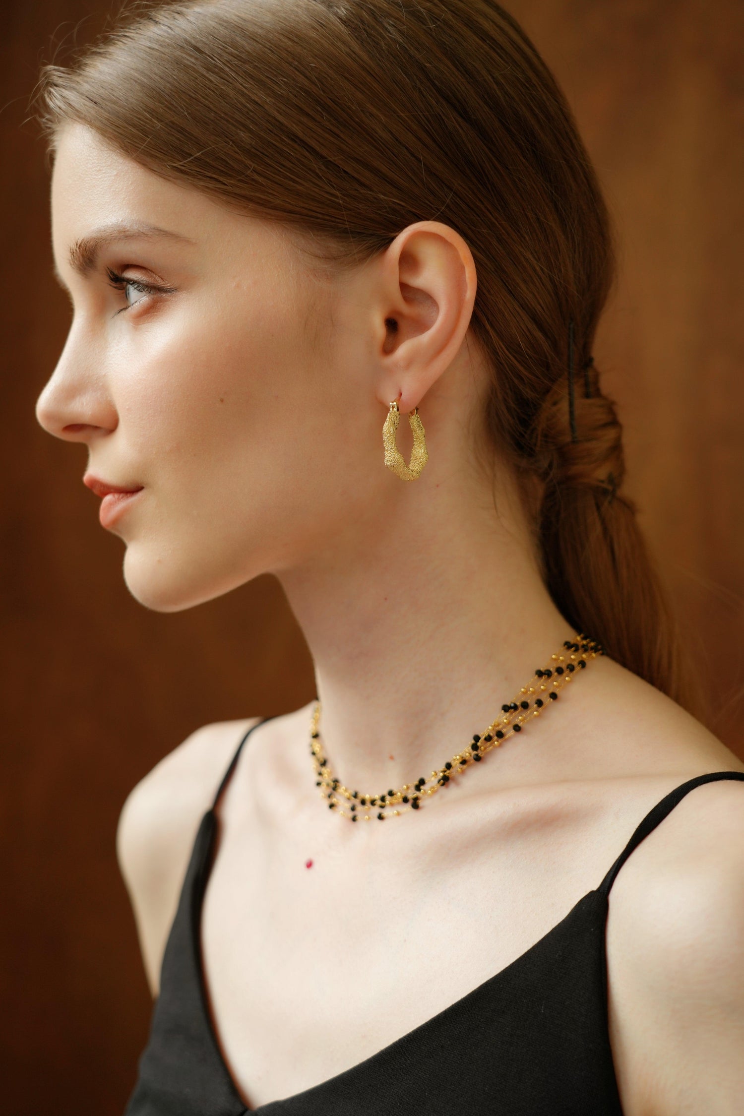 Soraya Agate Mix 18k Gold Necklace - Artsory