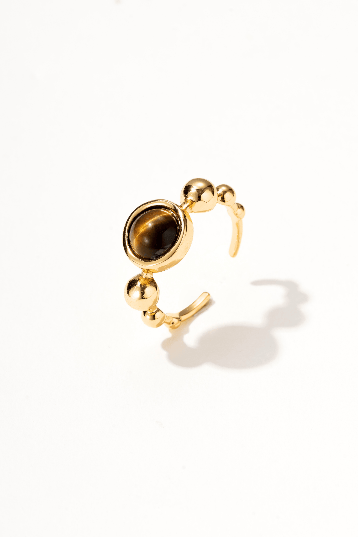 Tiger's Eye Geometric Ring - Artsory