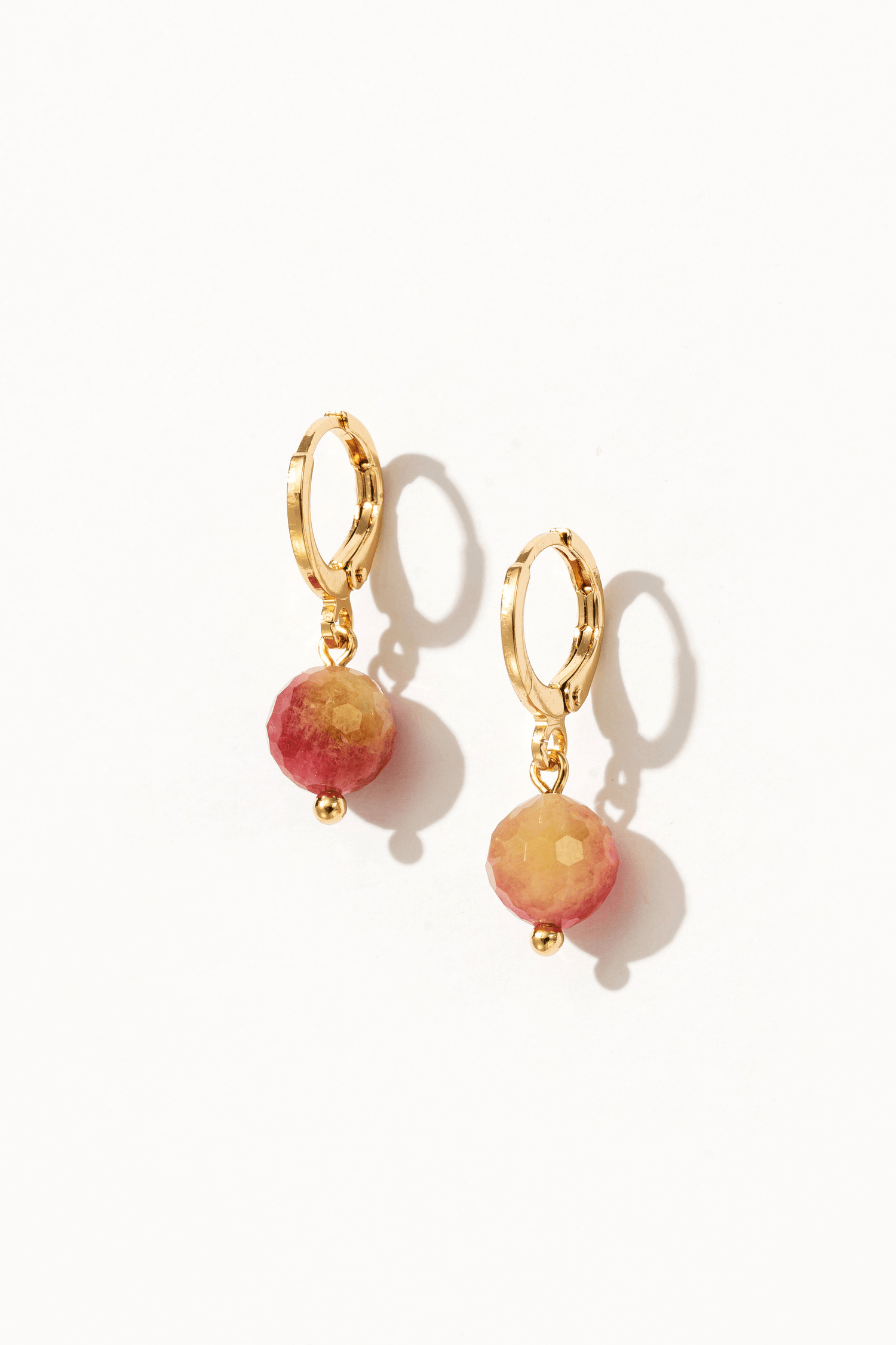 Tigerite Drop Huggie Earrings - Artsory