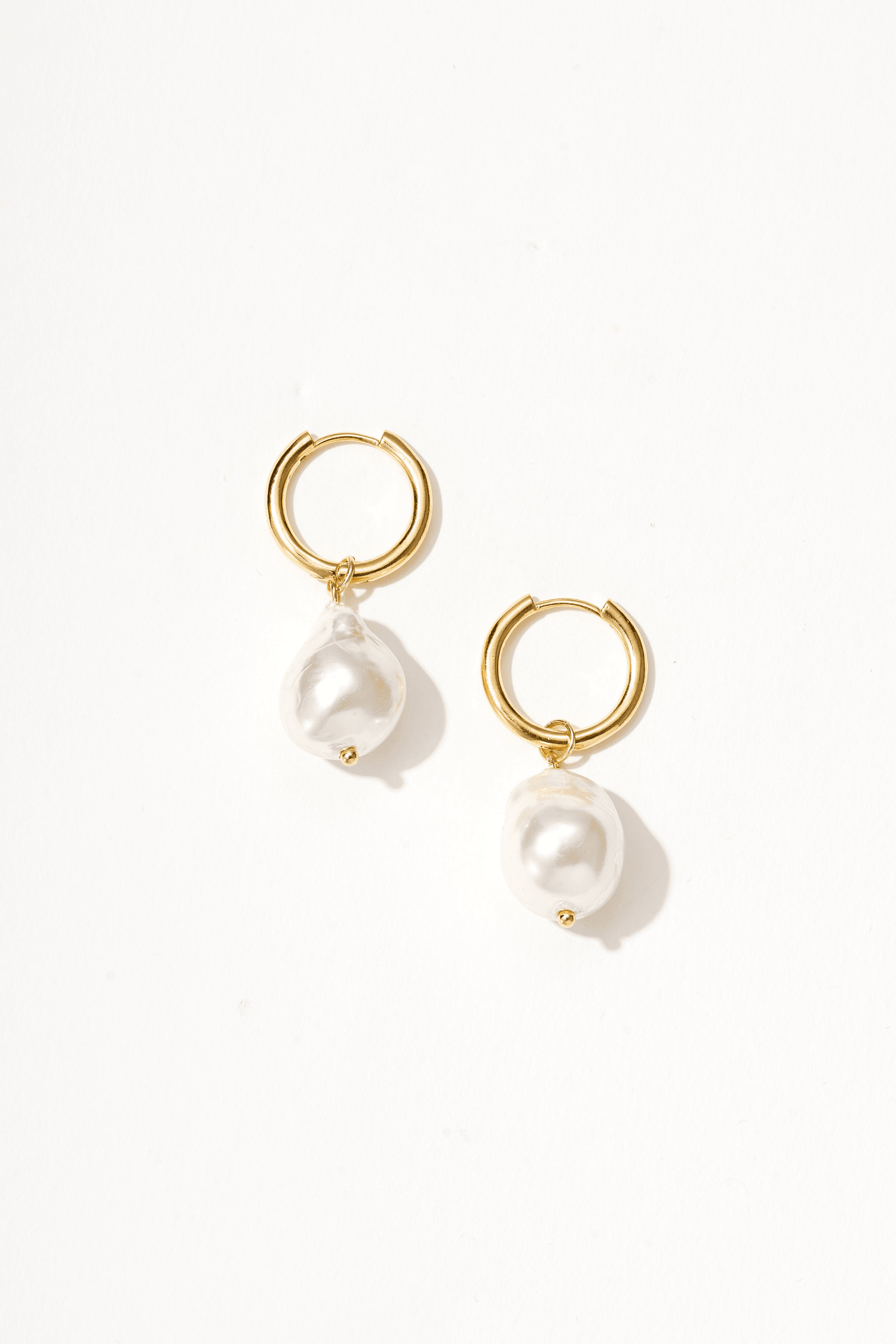 Timeless Pearl 14k Gold Drop Earrings - Artsory
