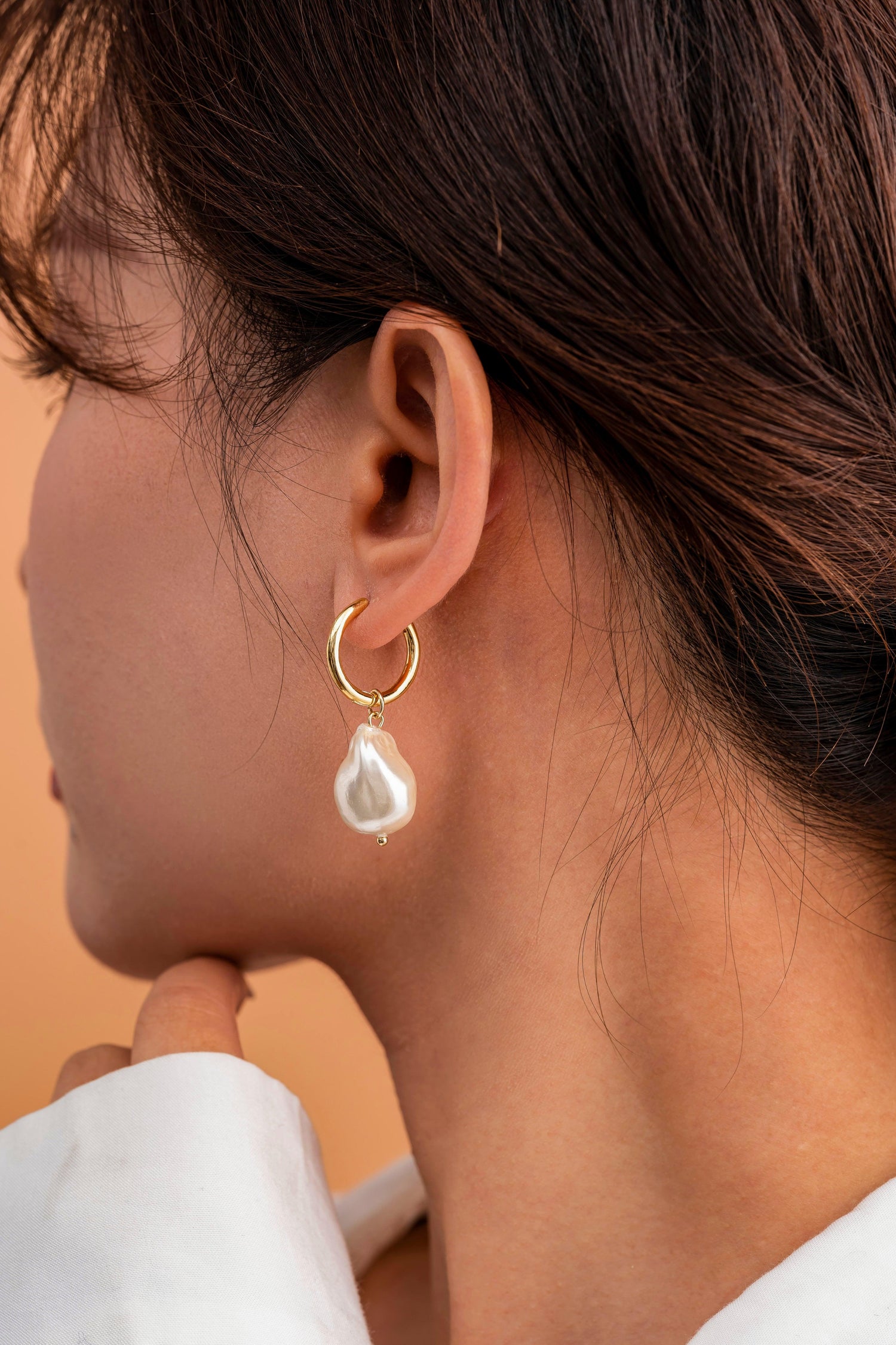 Timeless Pearl 14k Gold Drop Earrings - Artsory