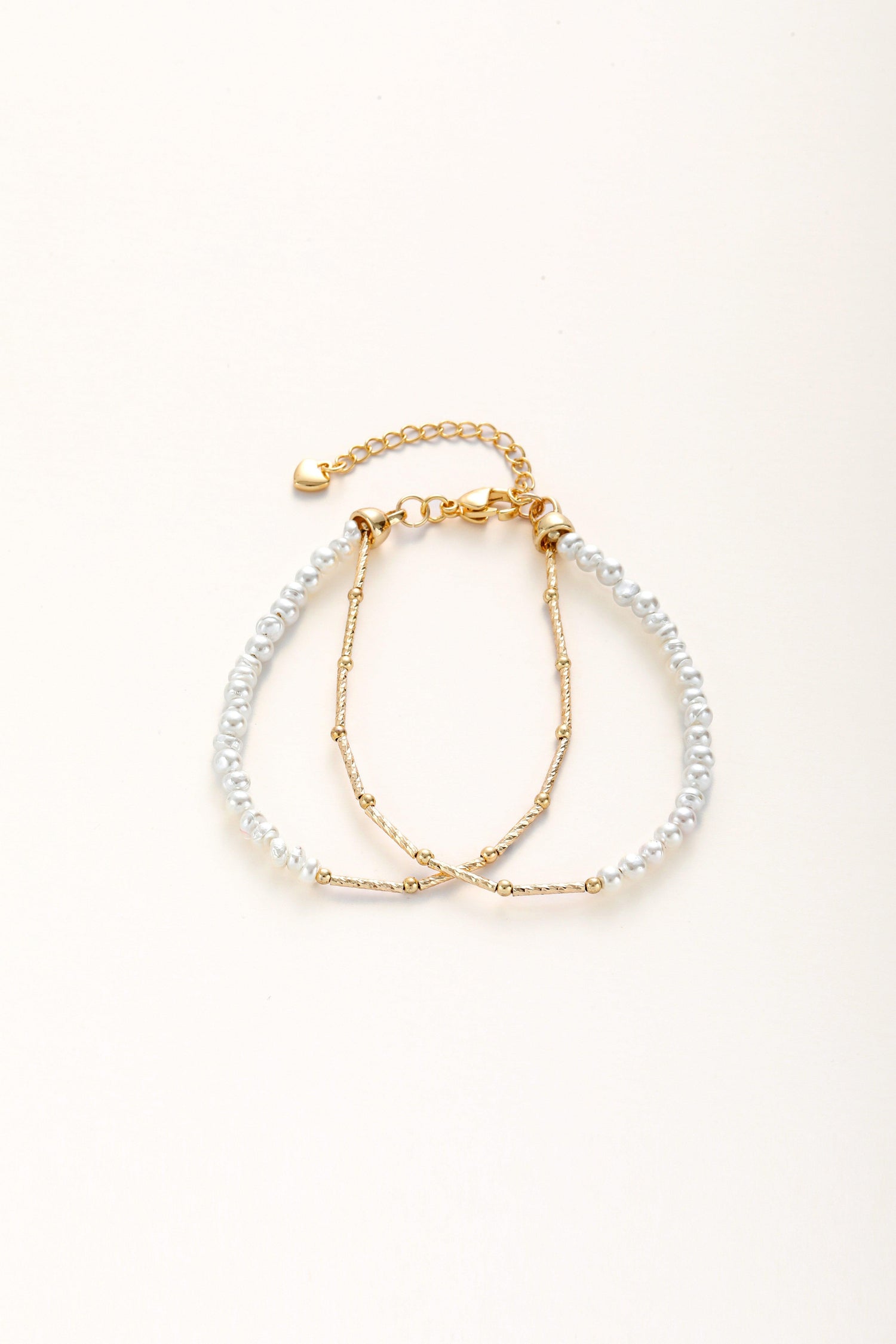 Twin Strand Pearl Beaded Bracelet - Artsory