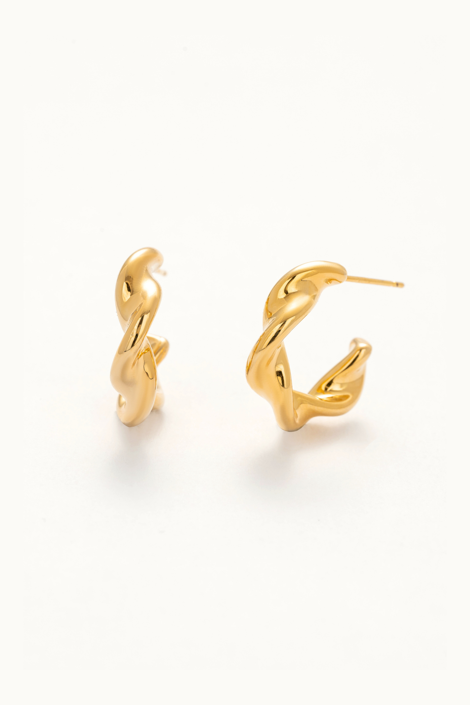 Twisted Charm Gold  Earrings