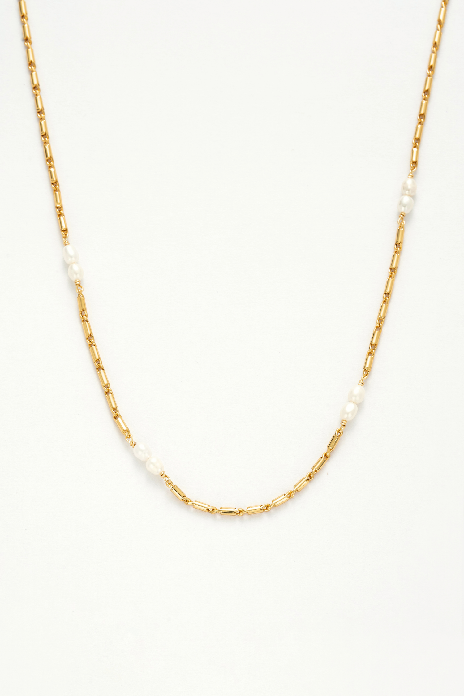 Valencia Pearl and Gold Beaded Necklace