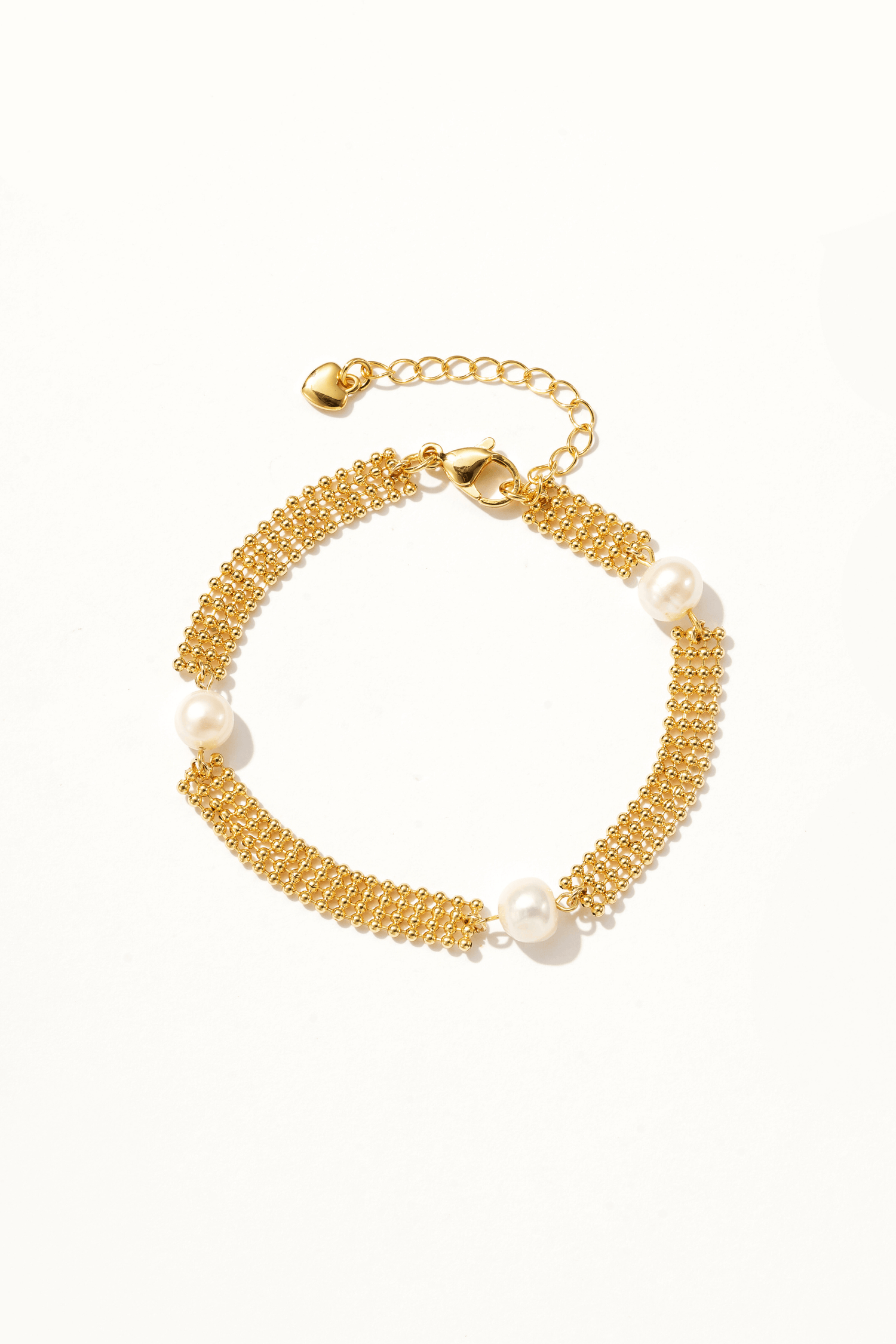 Woven Gold with Pearl Bracelet - Artsory