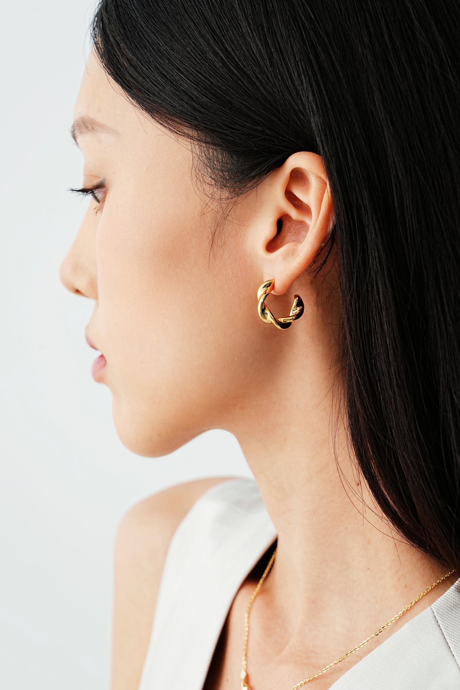 Twisted Charm Gold  Earrings