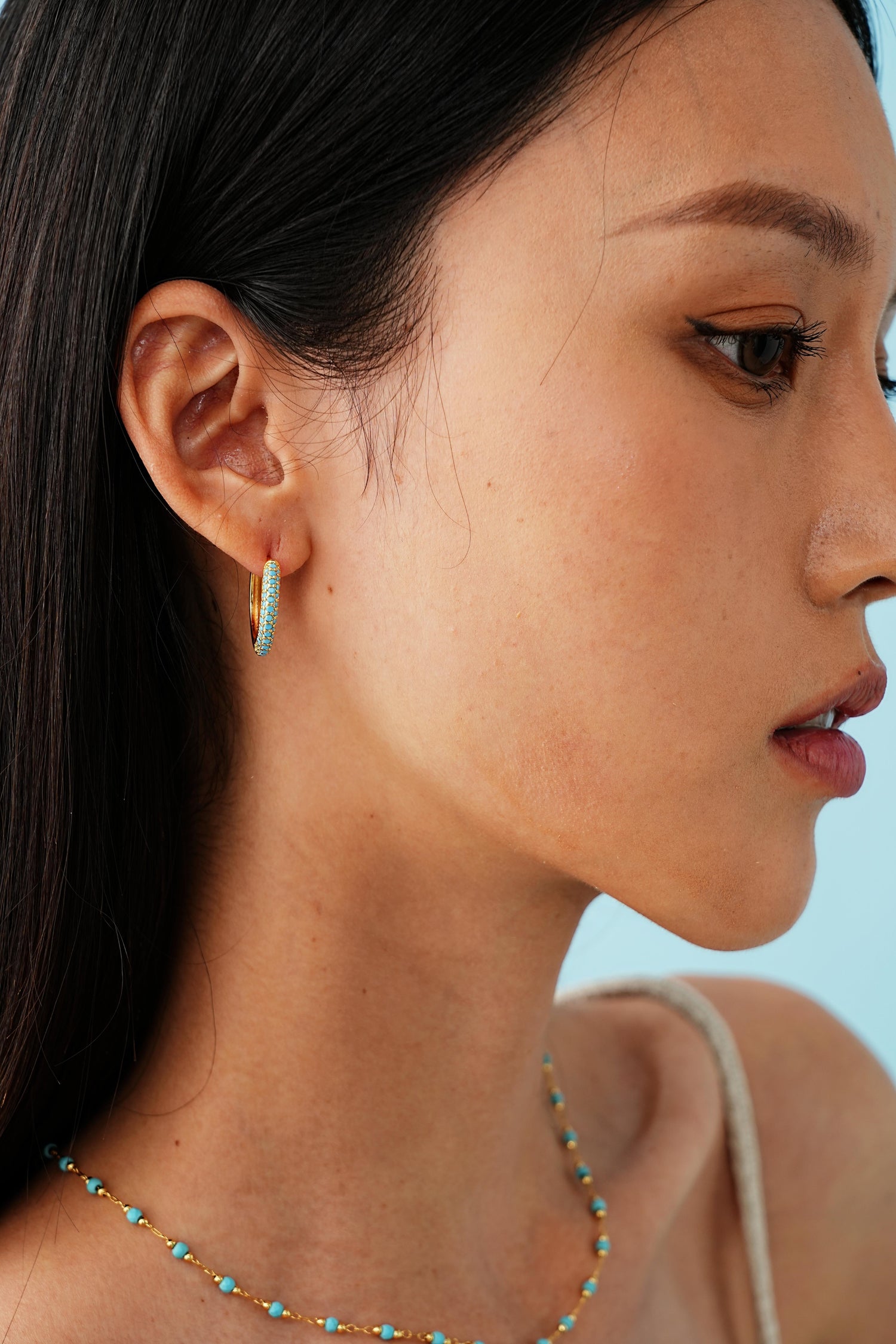 Turquoise Bliss Hoop Earrings