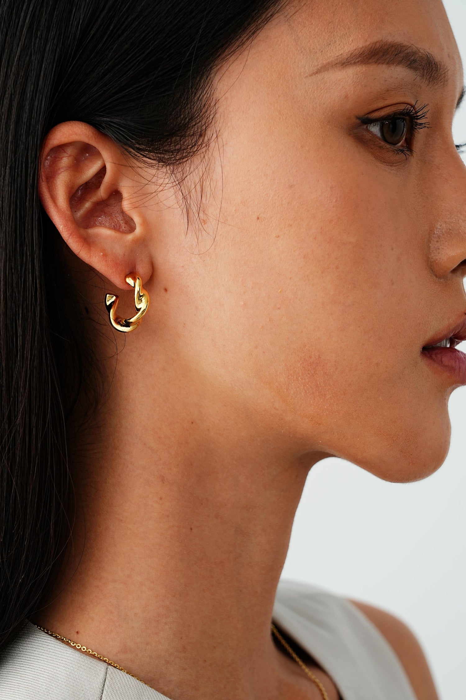 Twisted Charm Gold  Earrings
