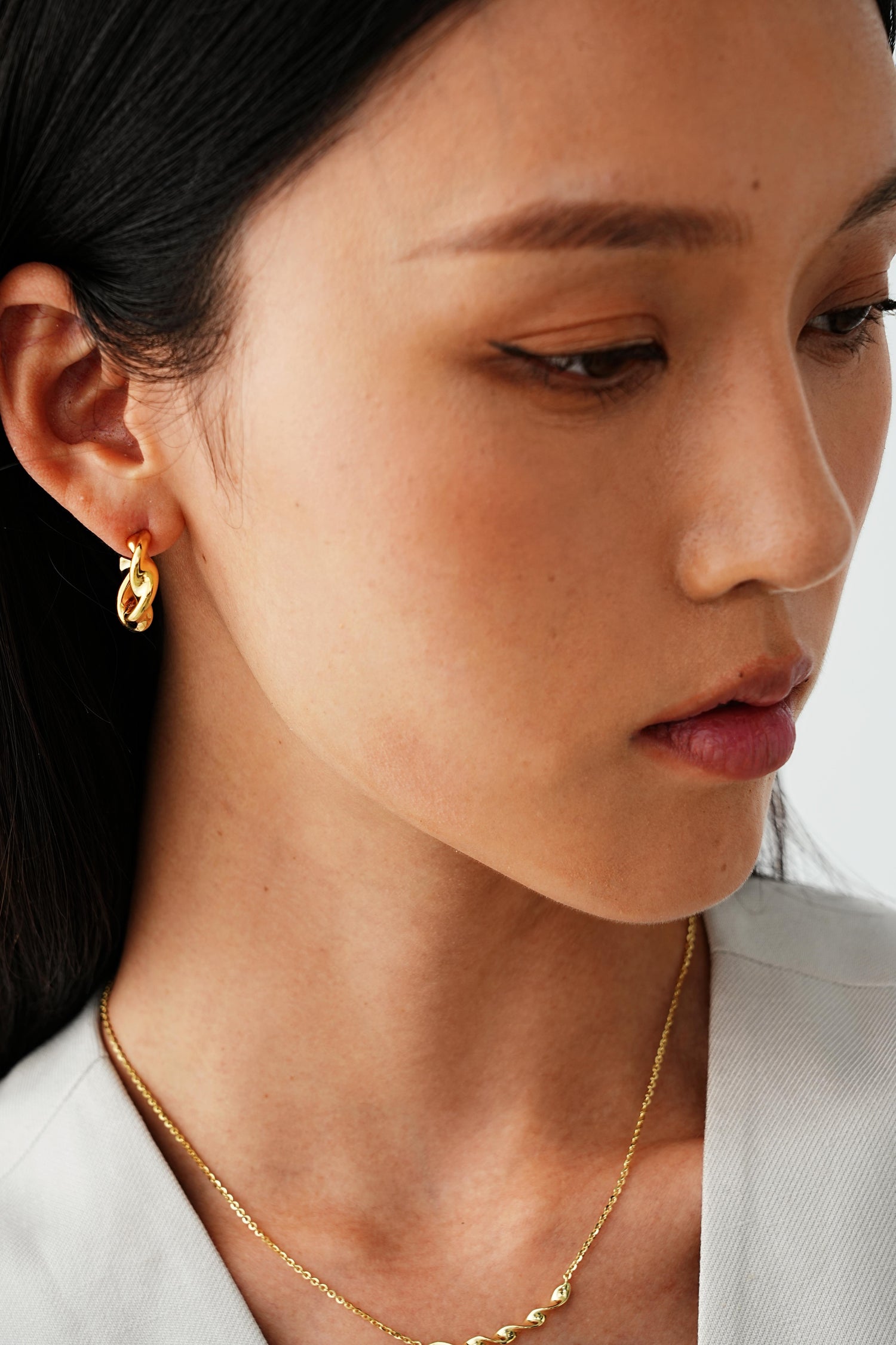 Twisted Charm Gold  Earrings