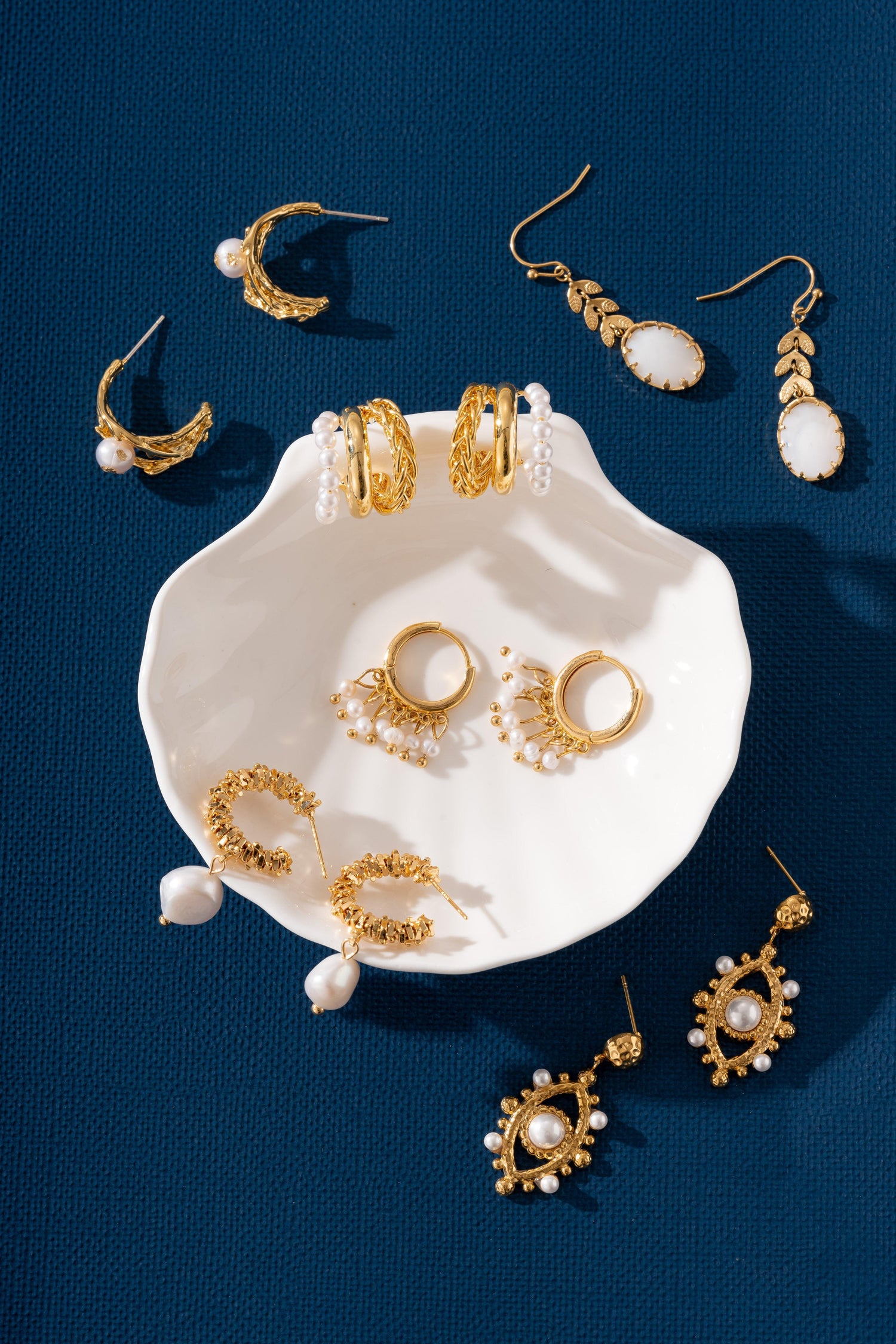 Anuket 18k Gold C Hoop Earrings - Artsory