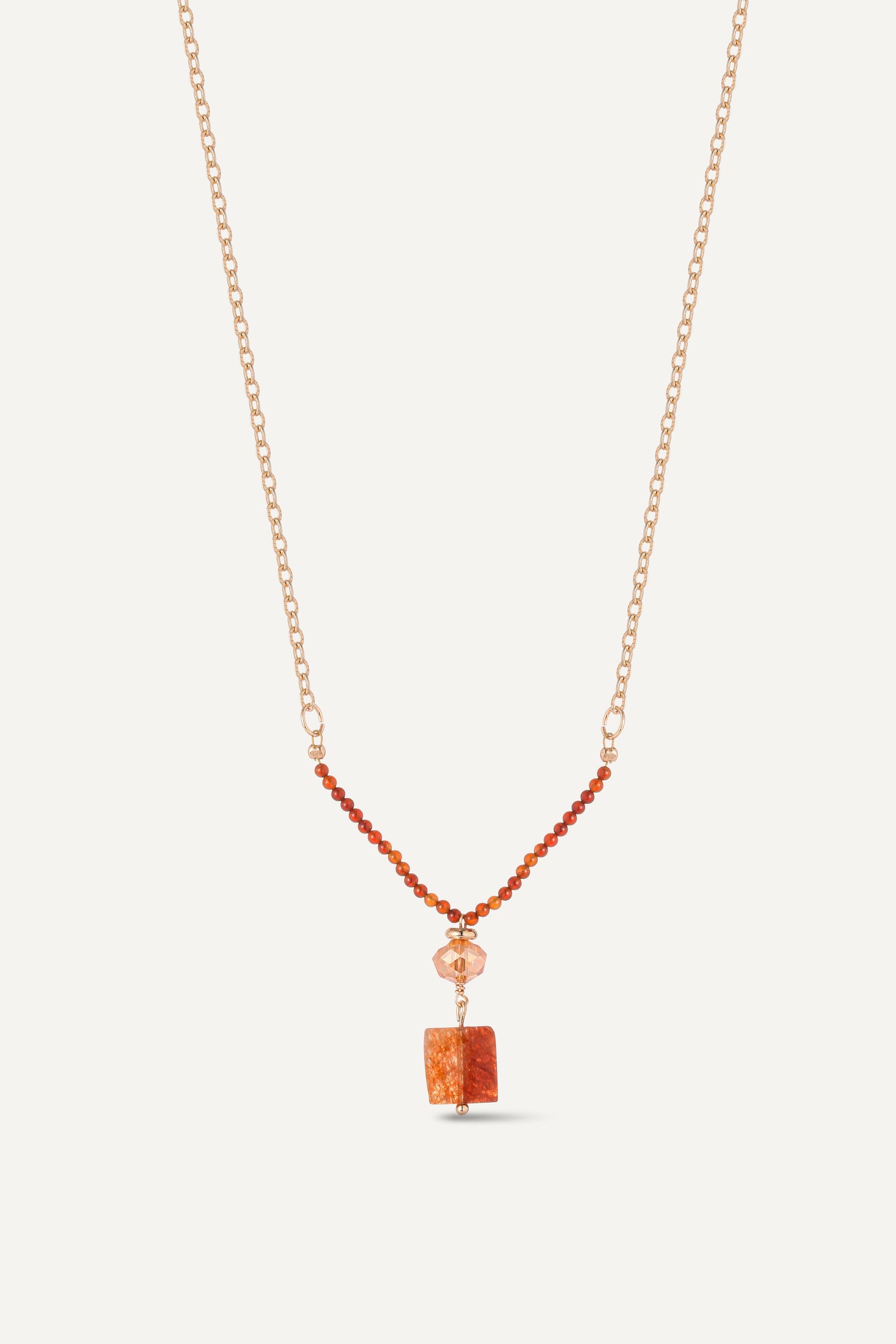 Amber Agate Necklace - Artsory