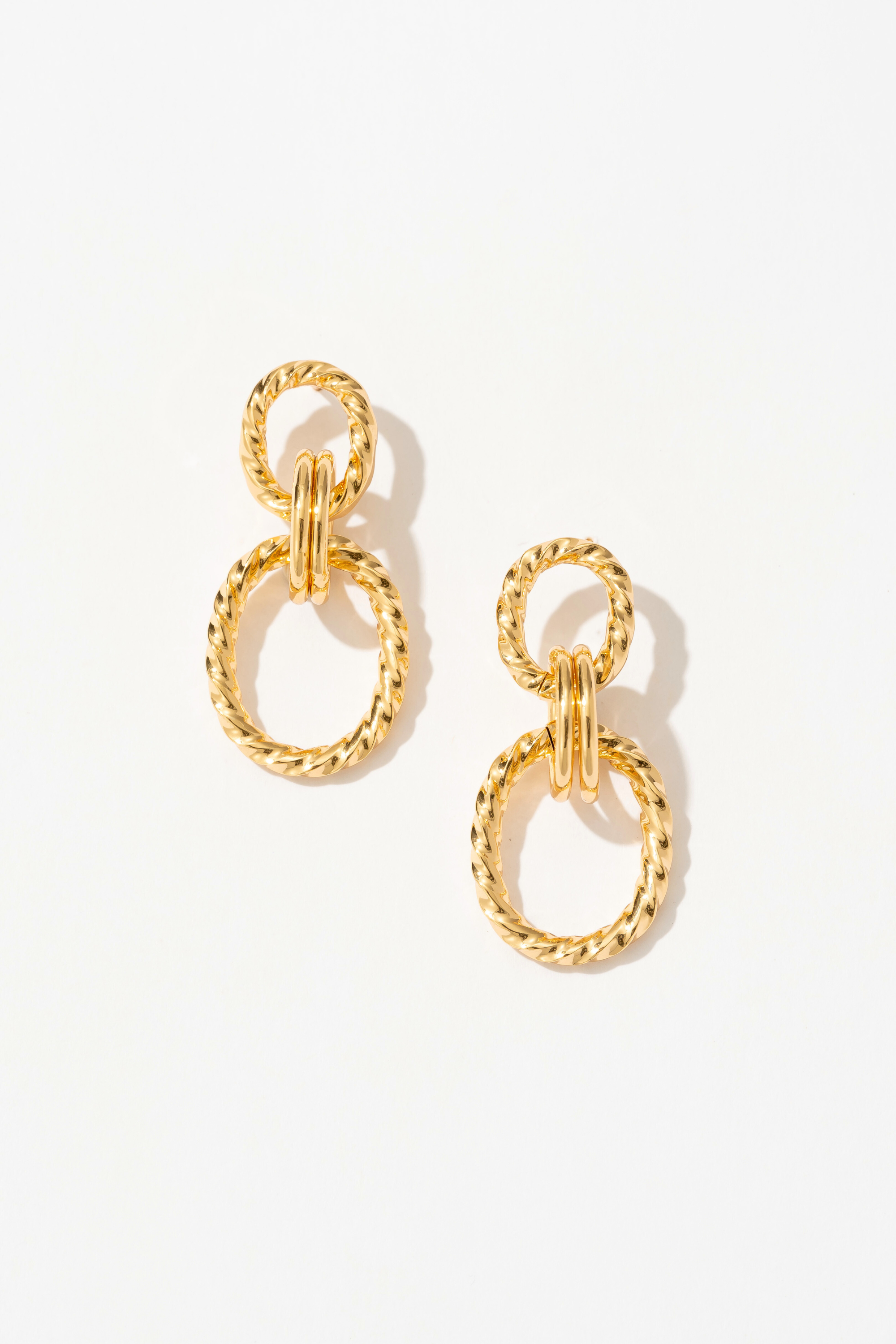 Cyra Trio Hoop Drop Earrings