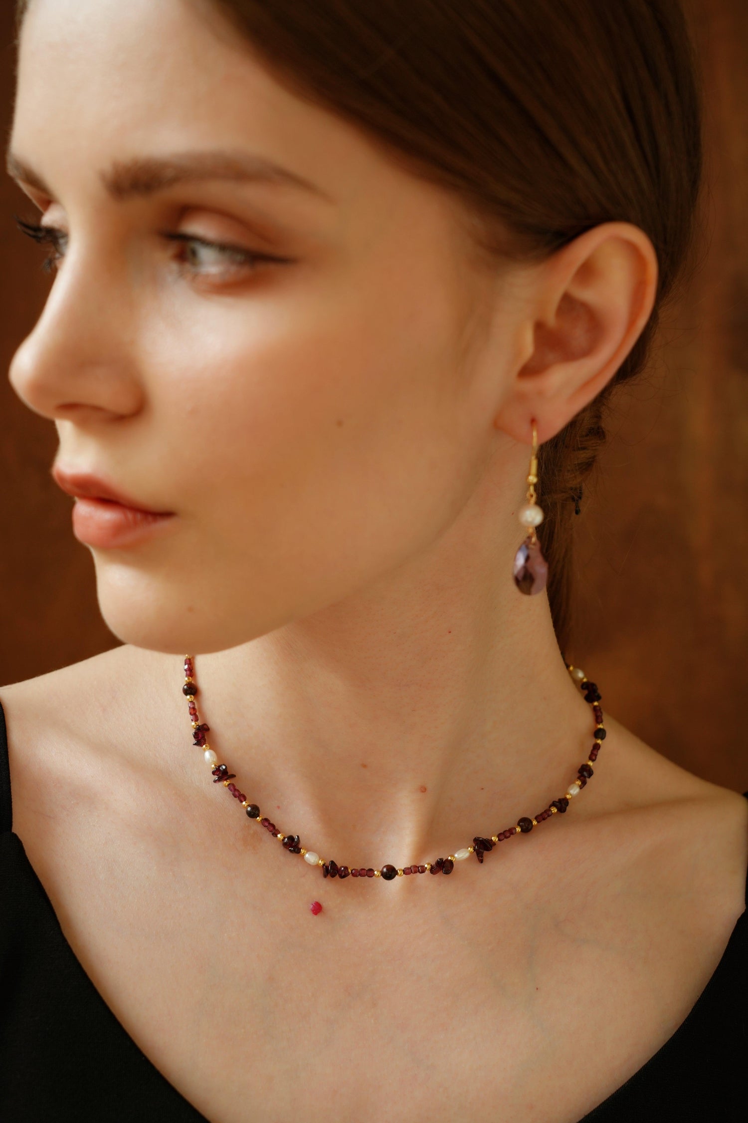 Fiora Crystal with Pearl Earrings - Artsory