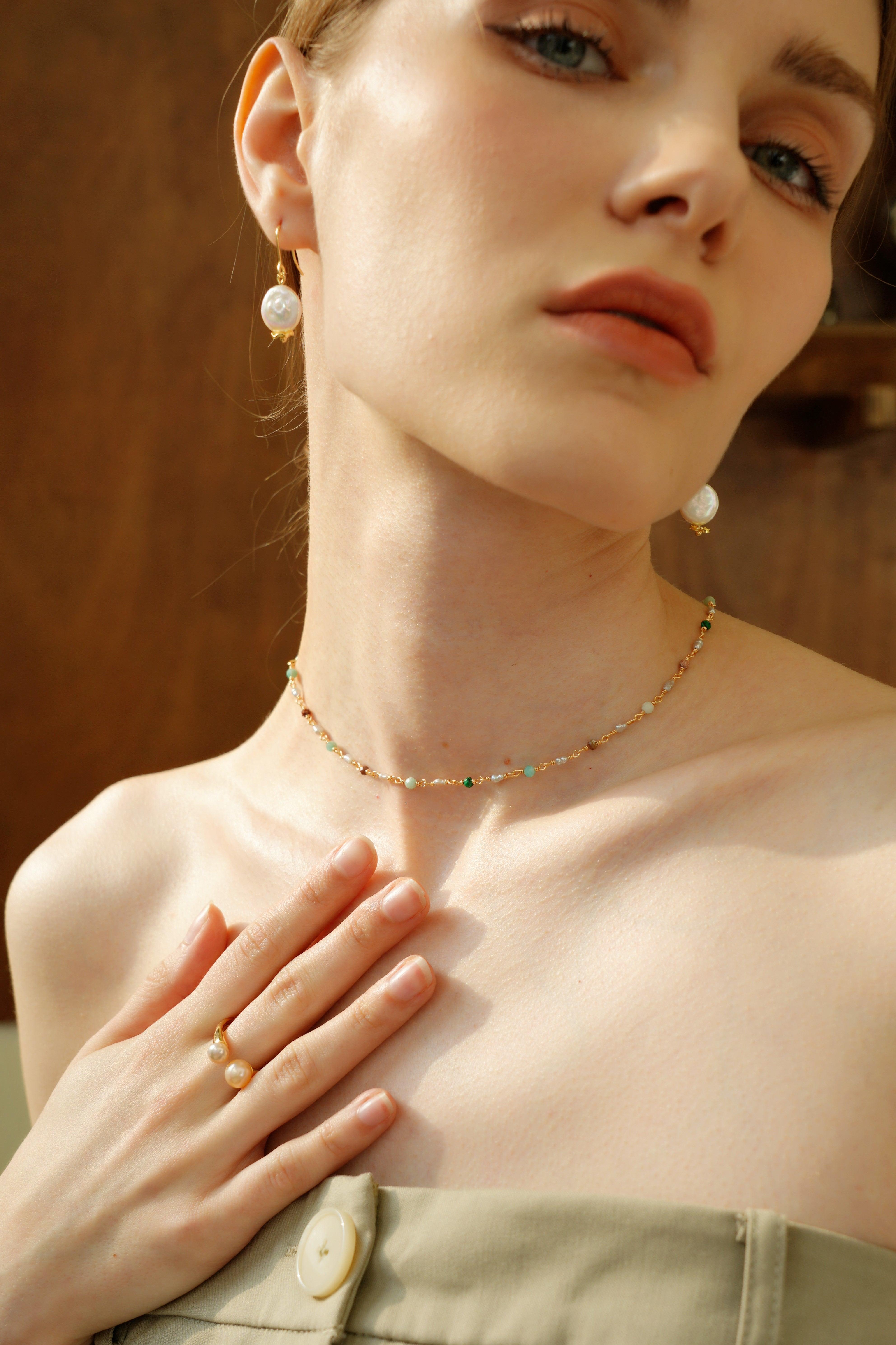 Eleni Gemstone Mix Necklace - Artsory