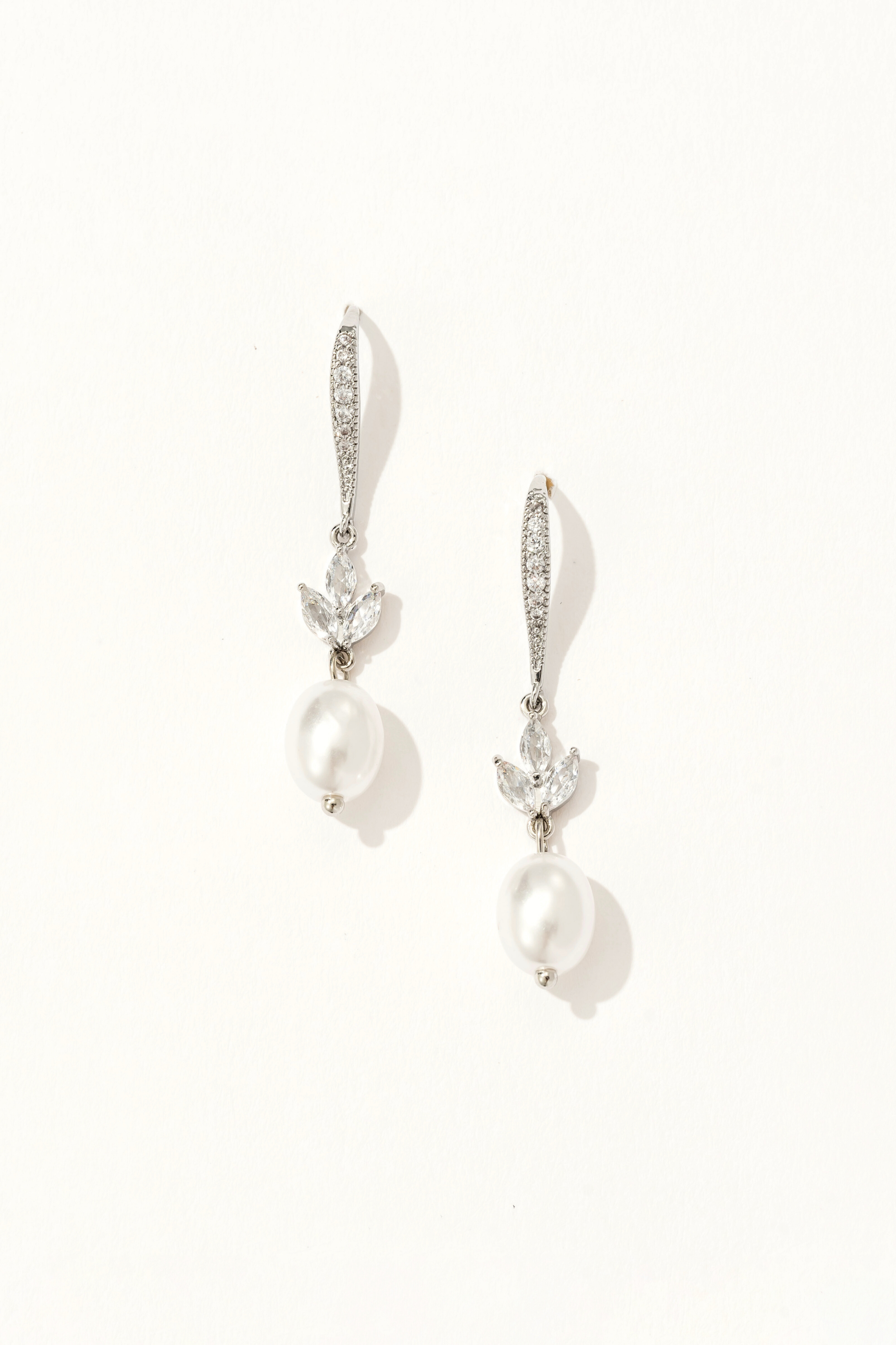 Elysian Silver Pearl Drop Earrings