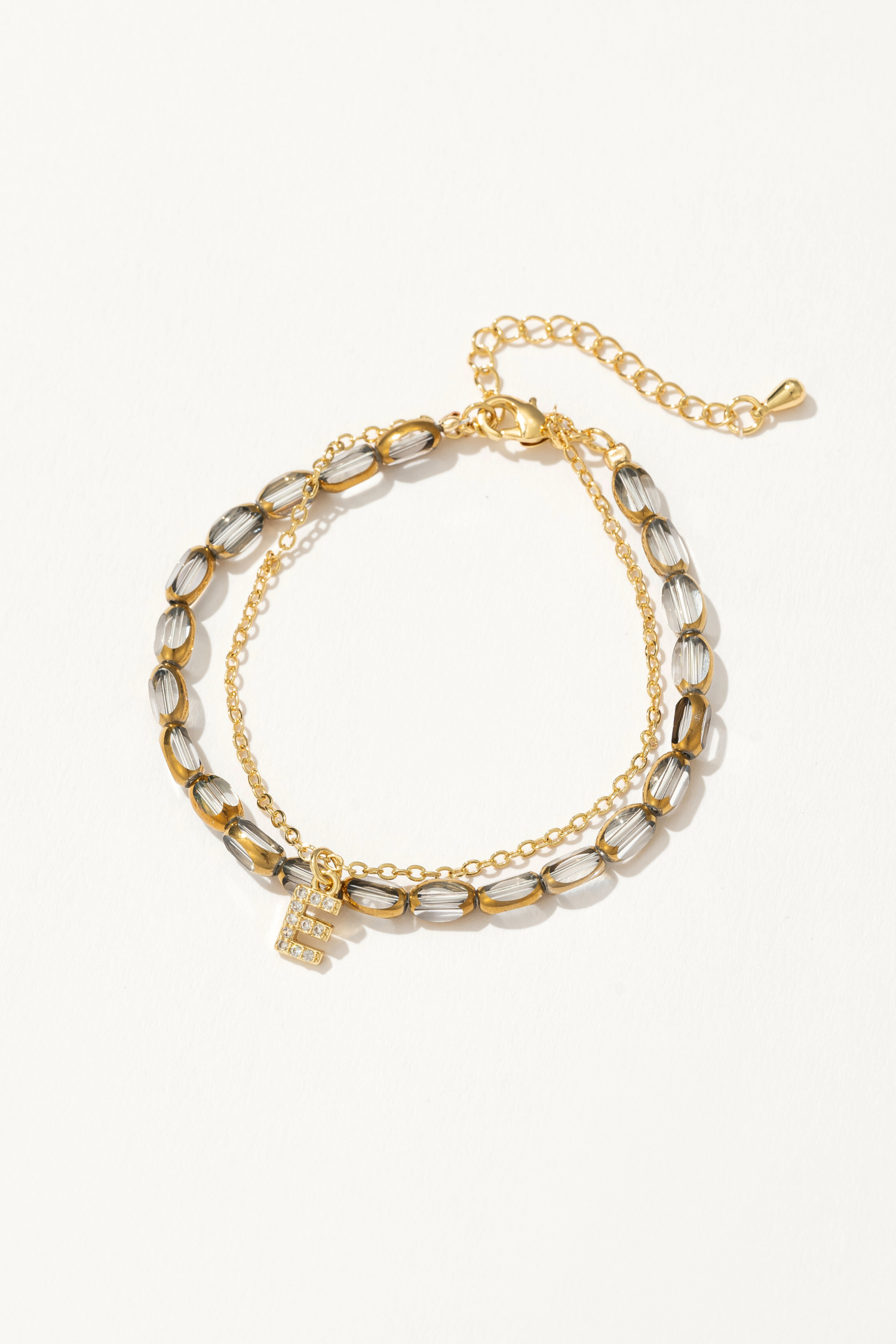 Glimmer Chain Bracelet Grey