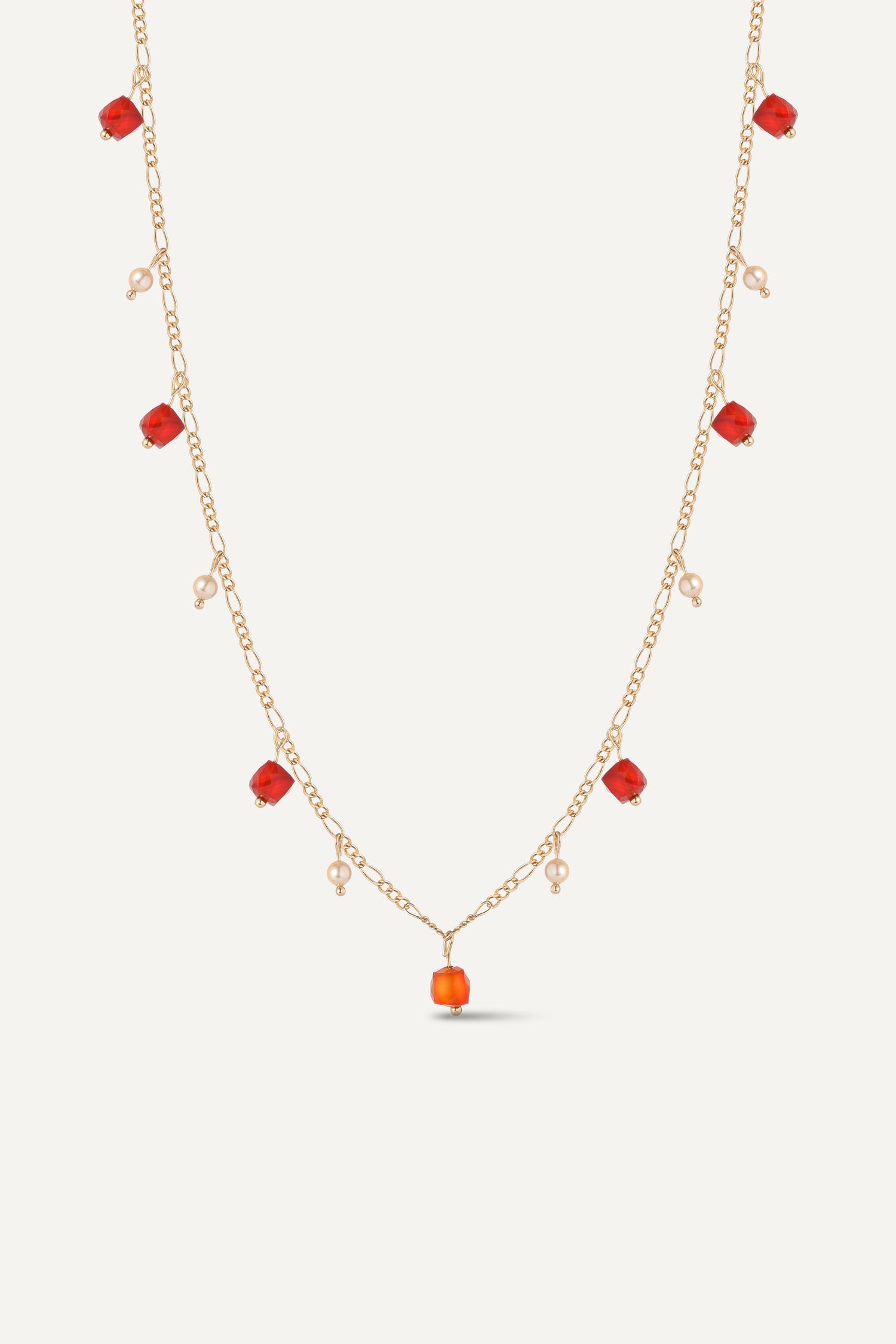 Golden Maple with Pearl Drop Necklace - Artsory