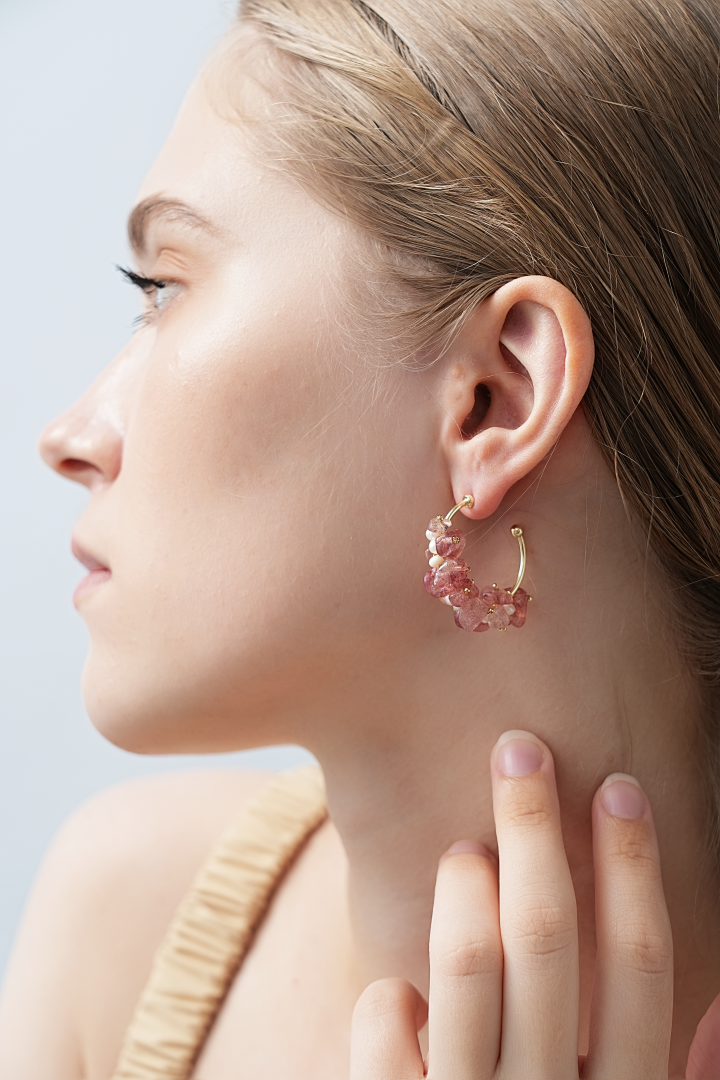 Isolara Strawberry Quartz Earrings