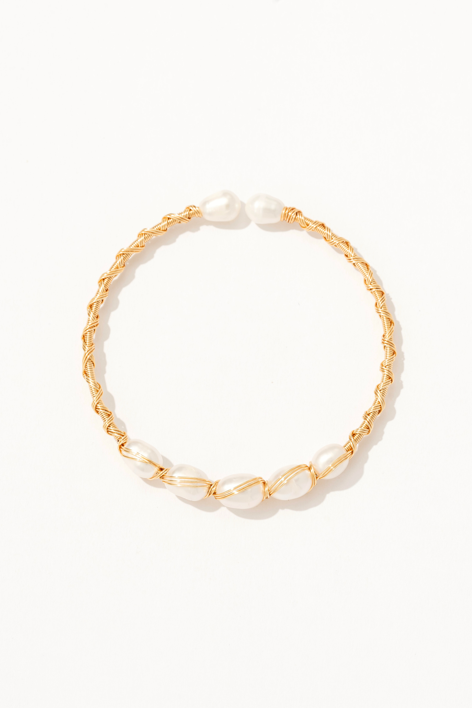 Kaori Opulent Pearl Gold Bangle