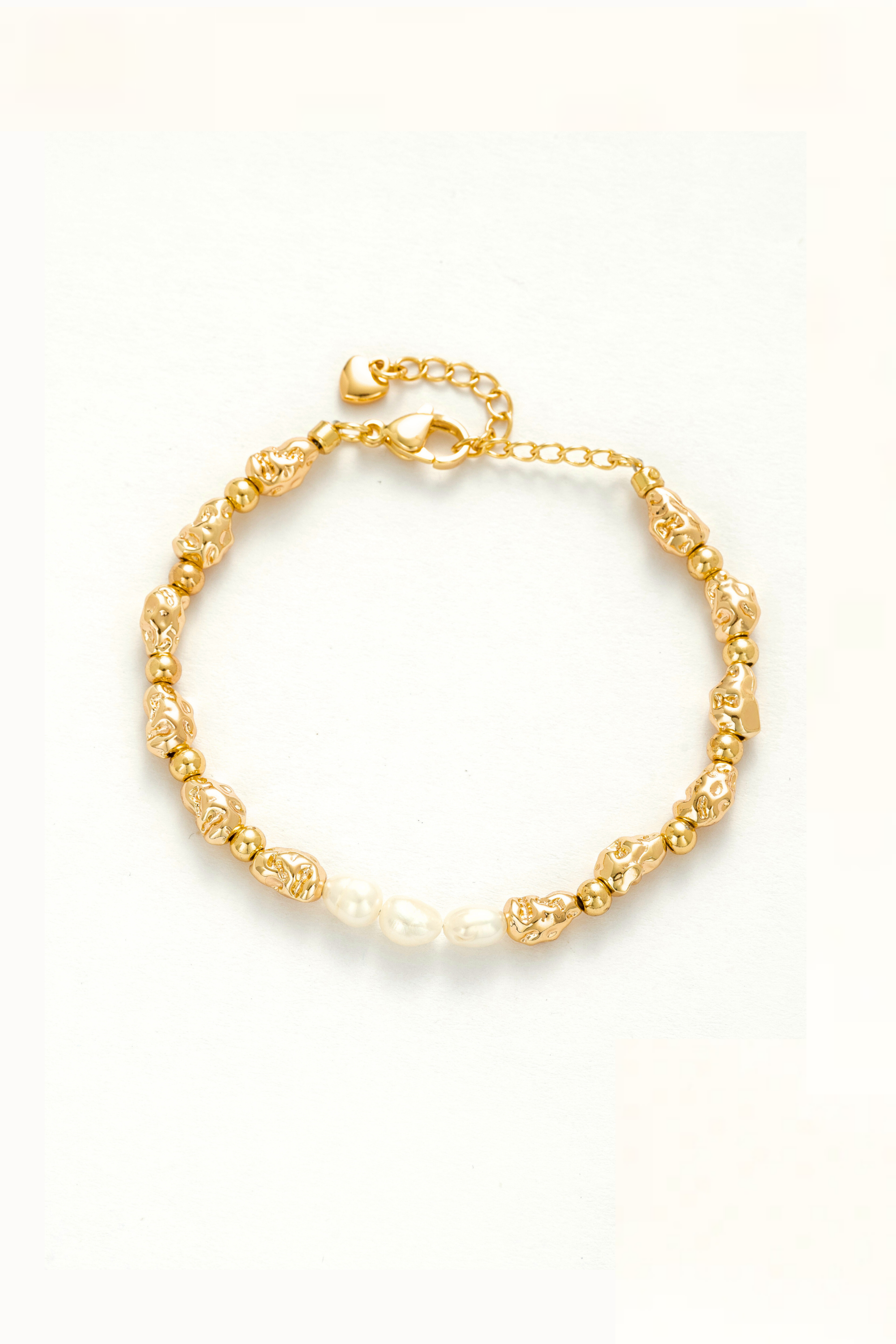 Lustrous Bead and Pearl Bracelet