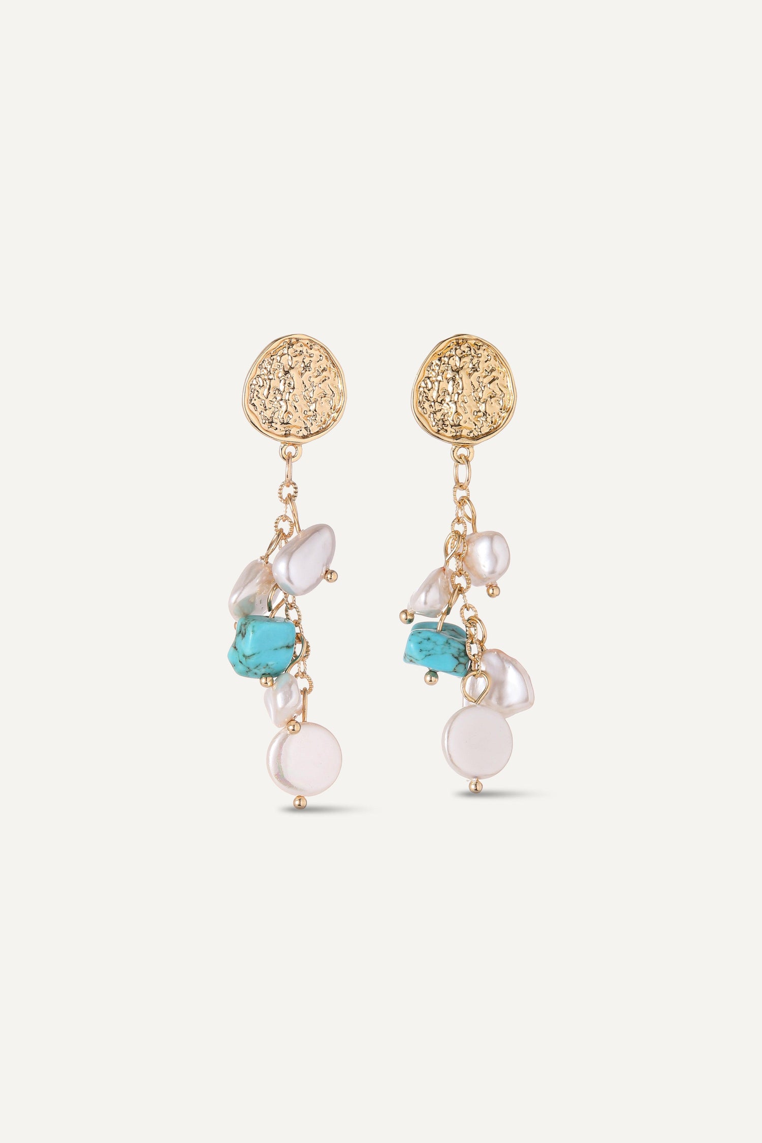 Mermaid's Lagoon Jewels 14k Gold Drop Earrings - Artsory