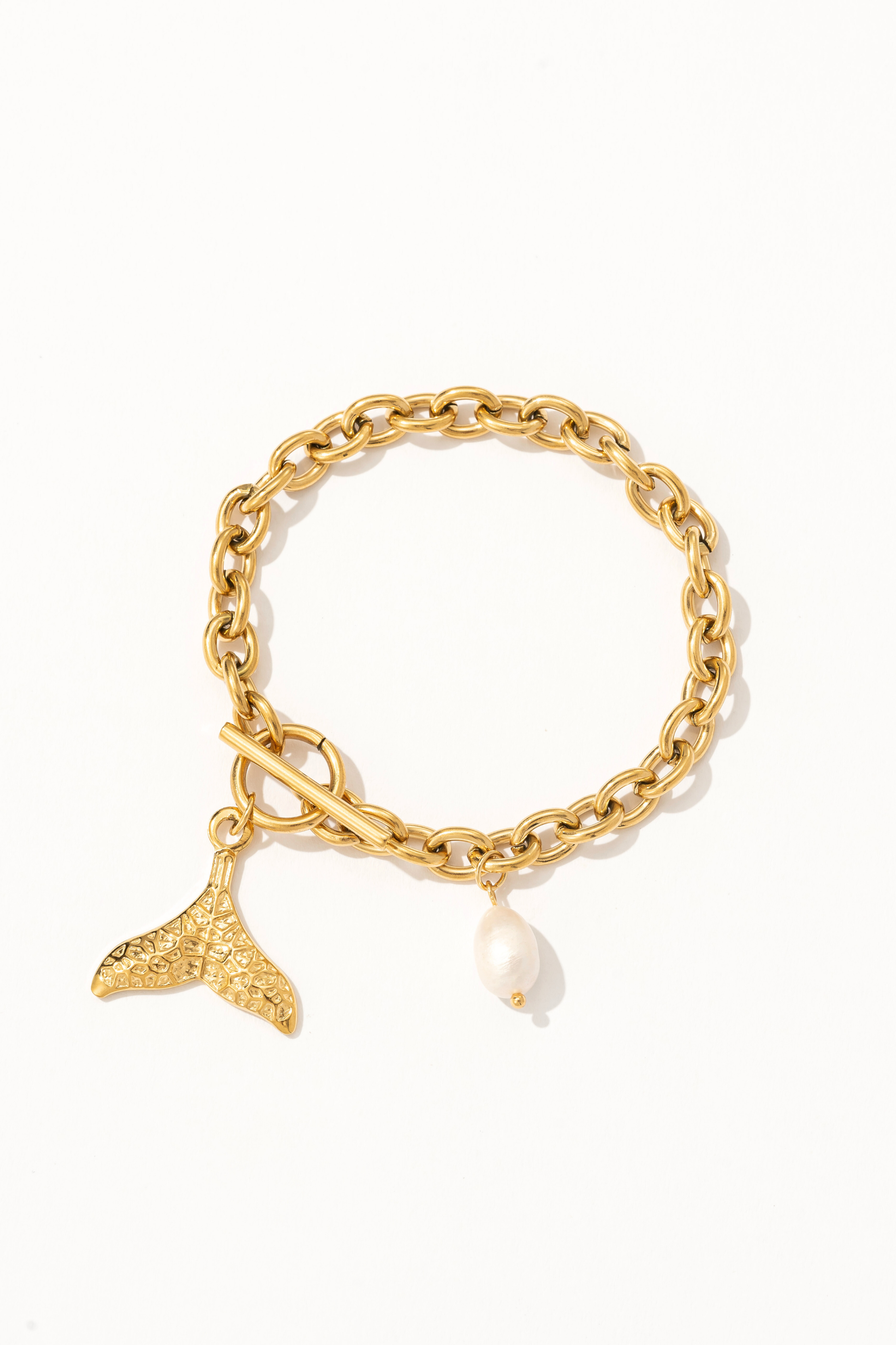 Mermaid’s Whisper Gold Chain Bracelet