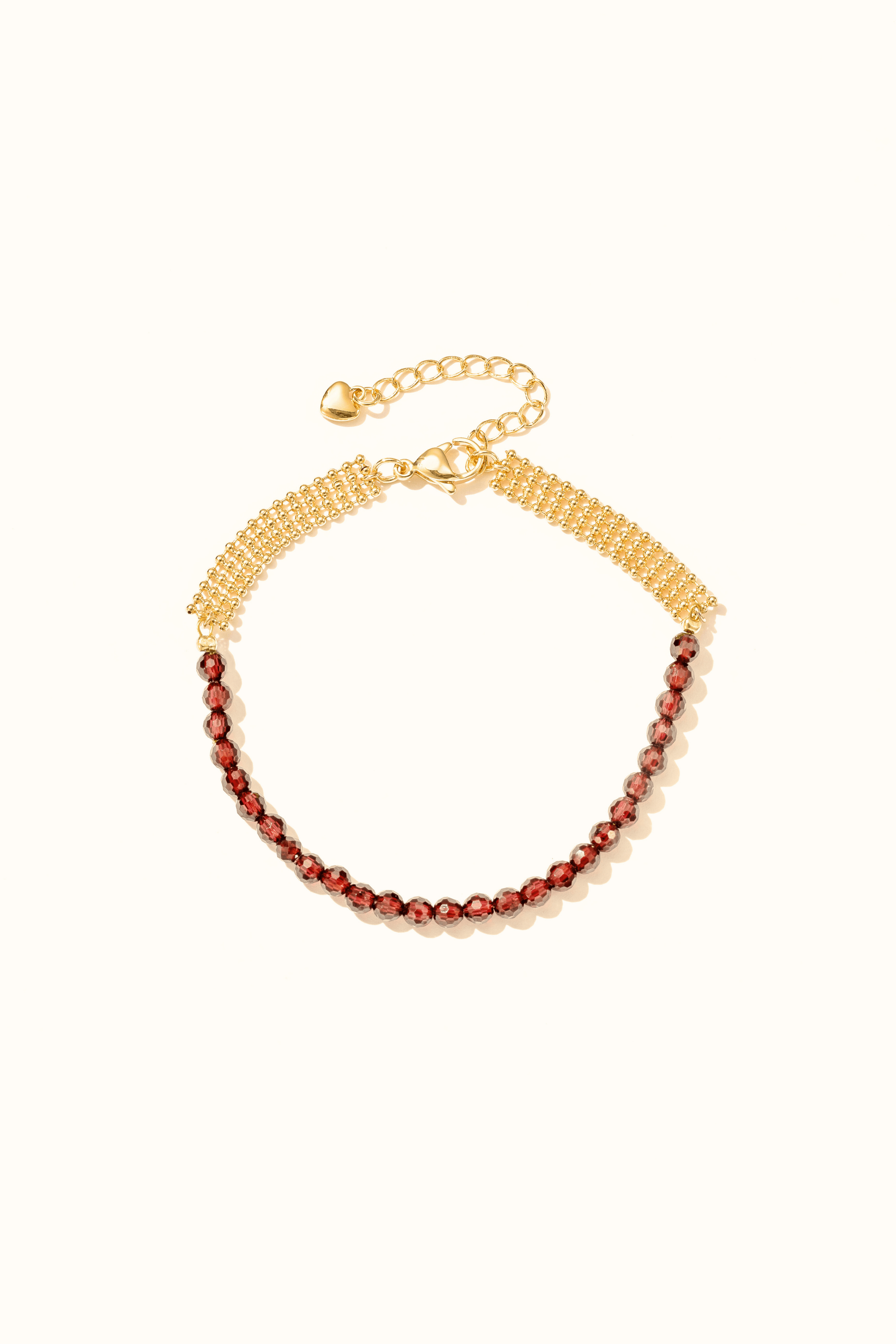 Ruby Woven Gold Bracelet - Artsory