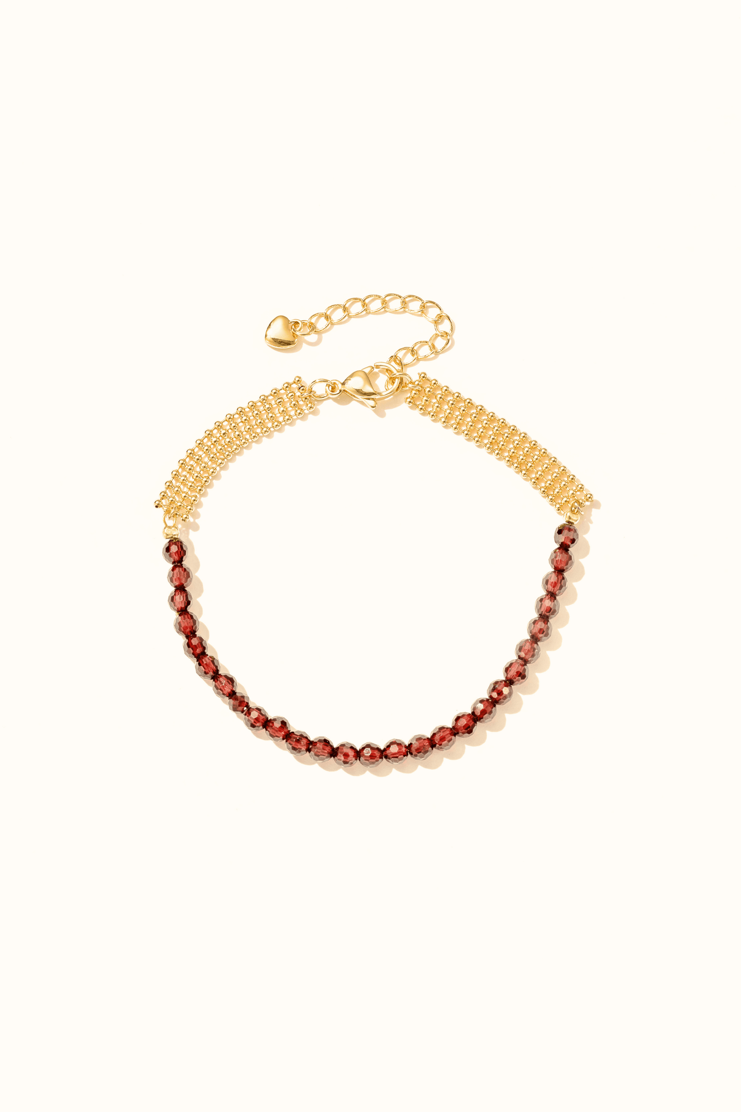 Ruby Woven Gold Bracelet - Artsory