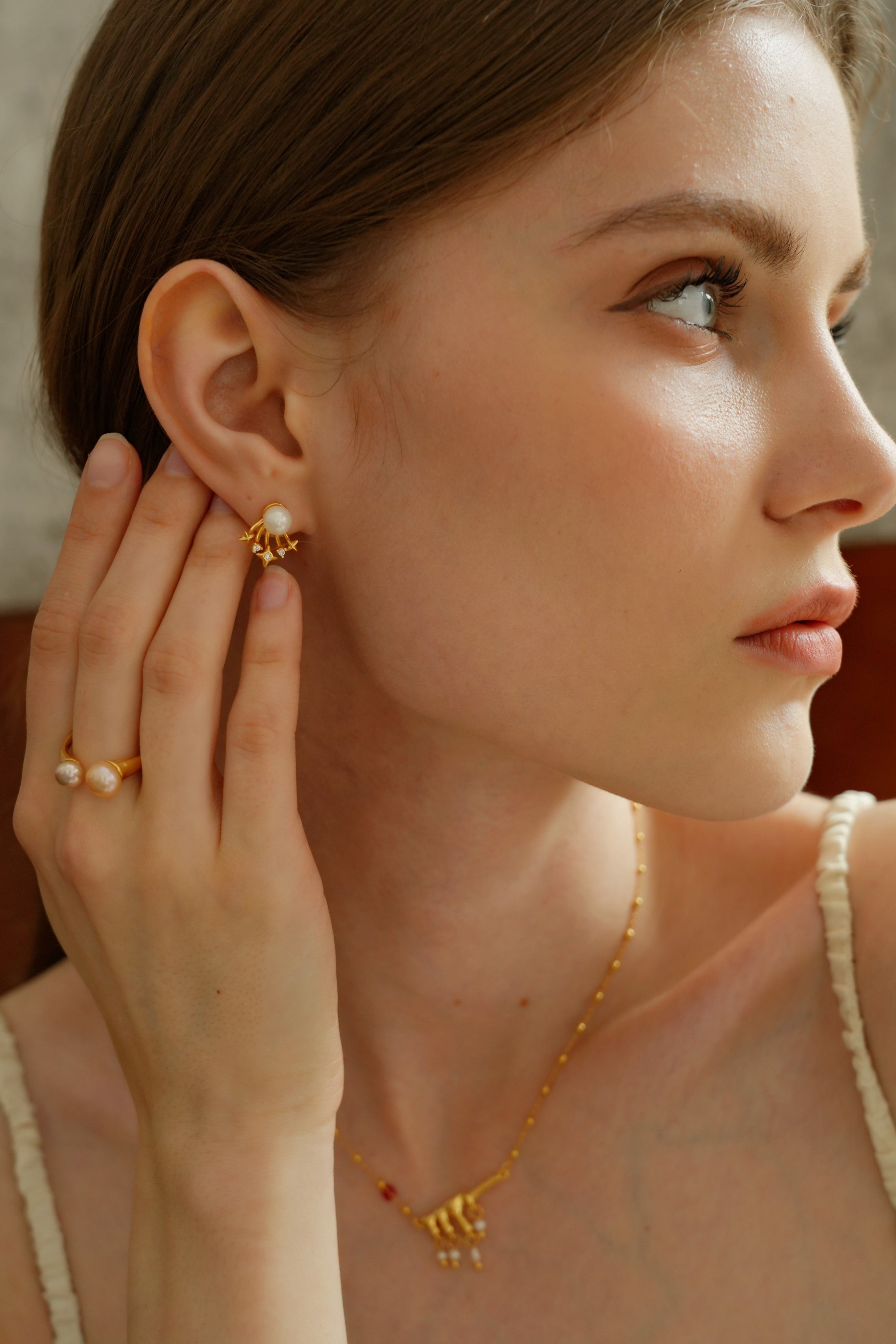 Stellar Pearl Stud Earrings