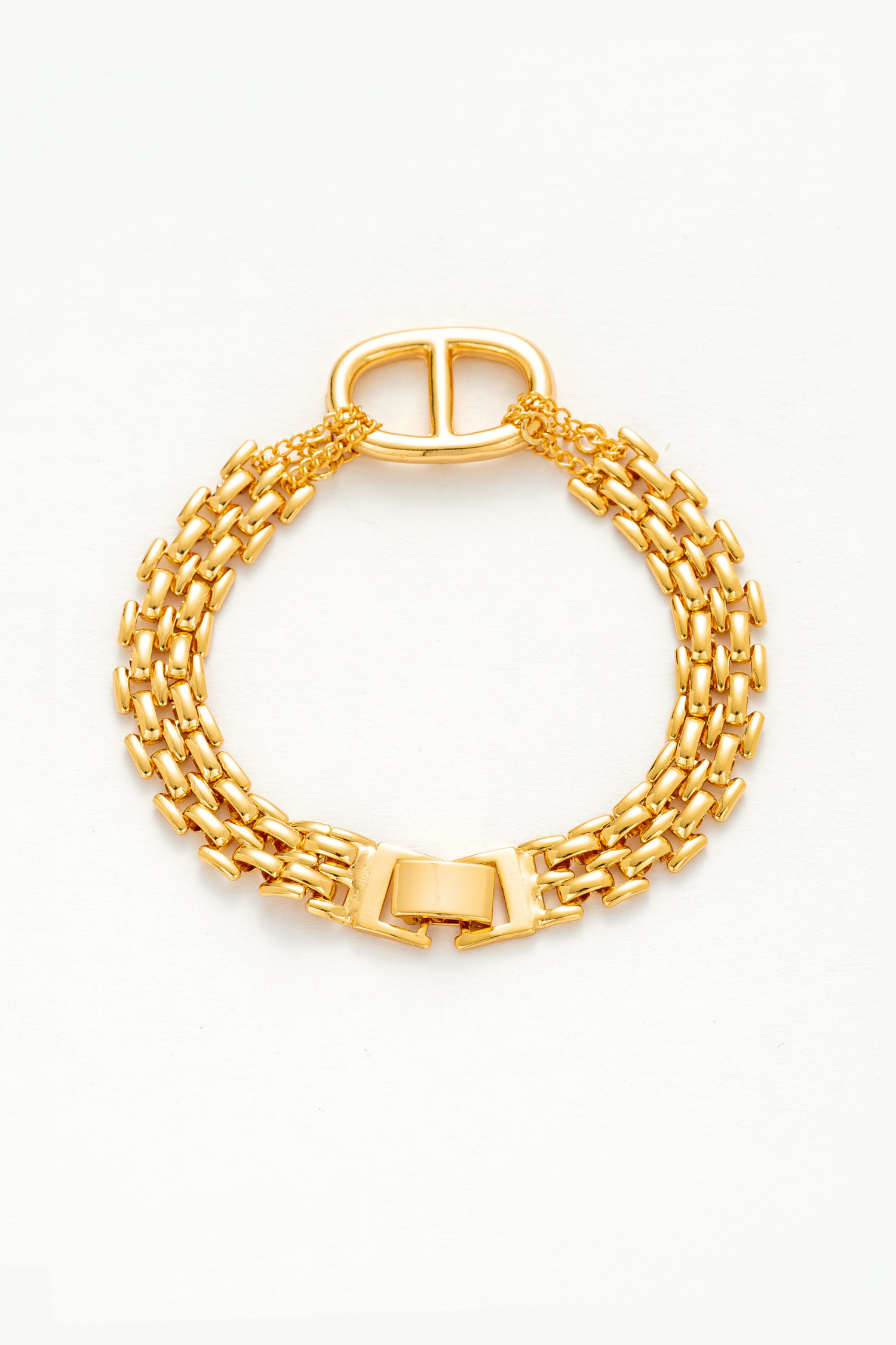 Tatiana Weaved Gold Chain Bracelet