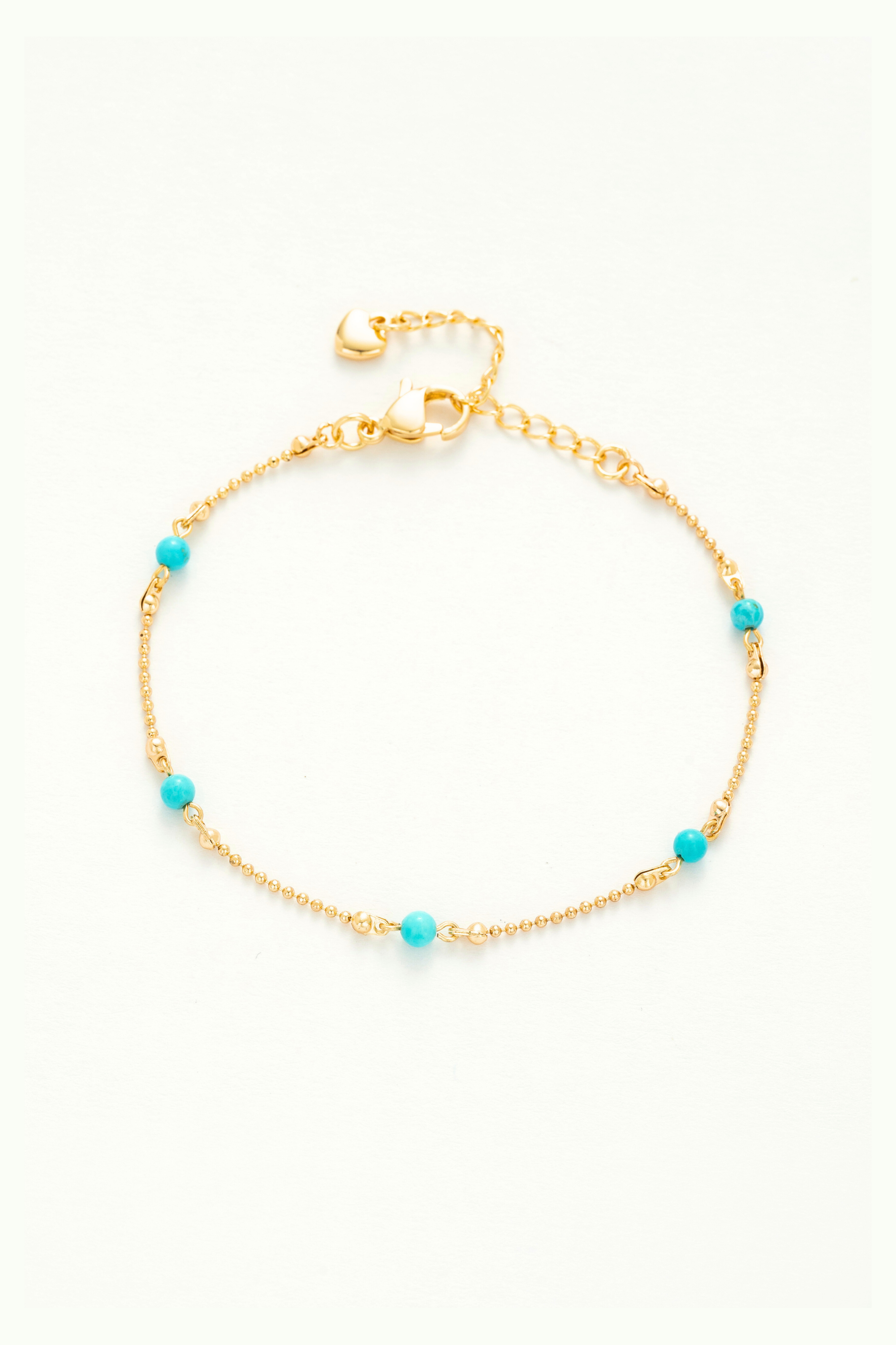 Turquoise Slim Chain Bracelet