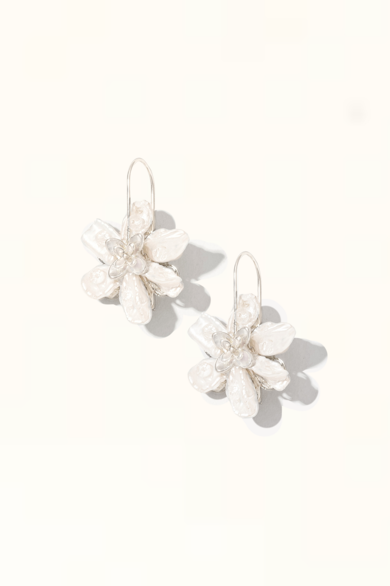 Thessalara Pearl  Earrings Silver