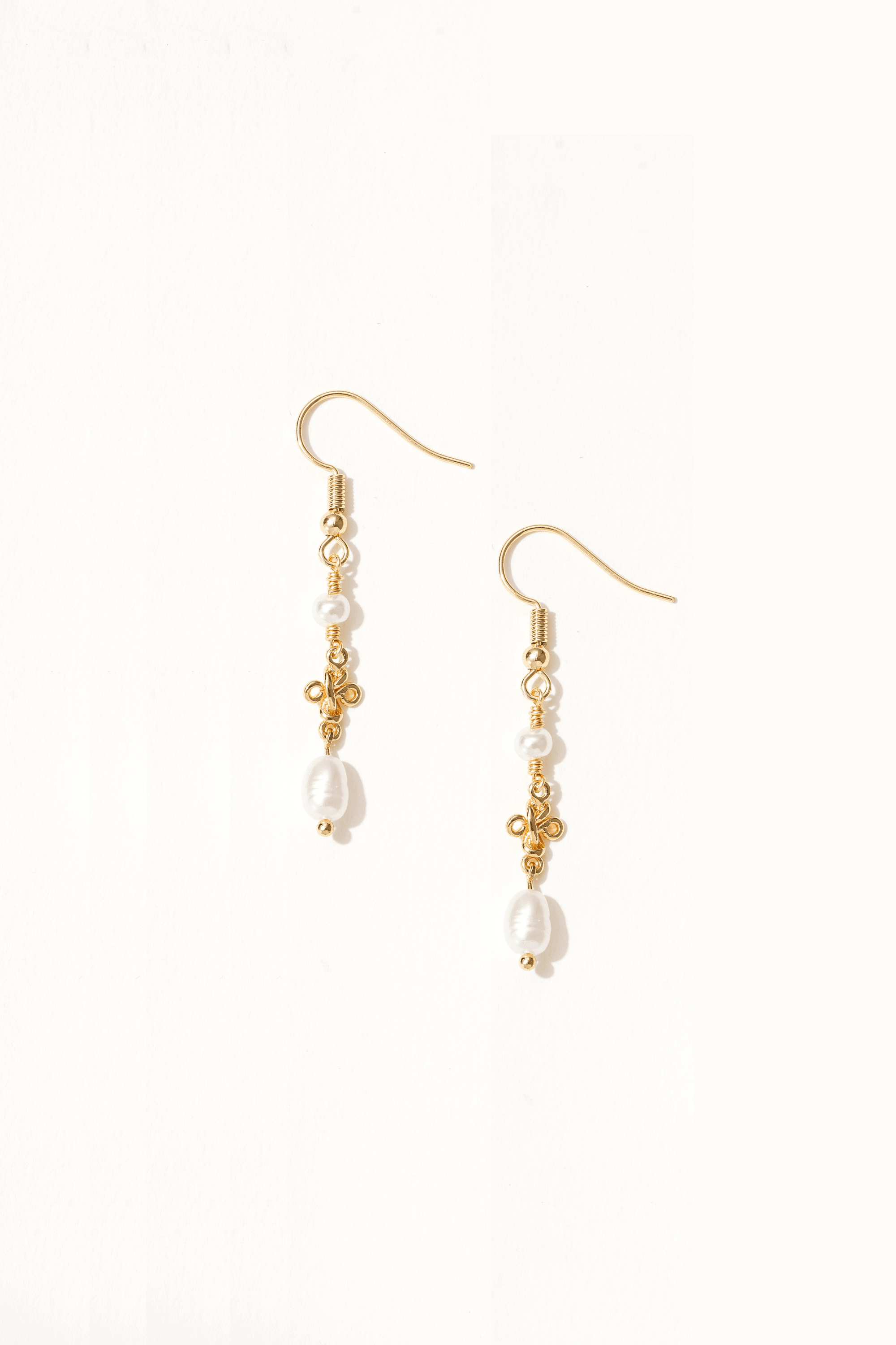 Yilan Knotted 18k Gold Pearl Drop Earrings - Artsory