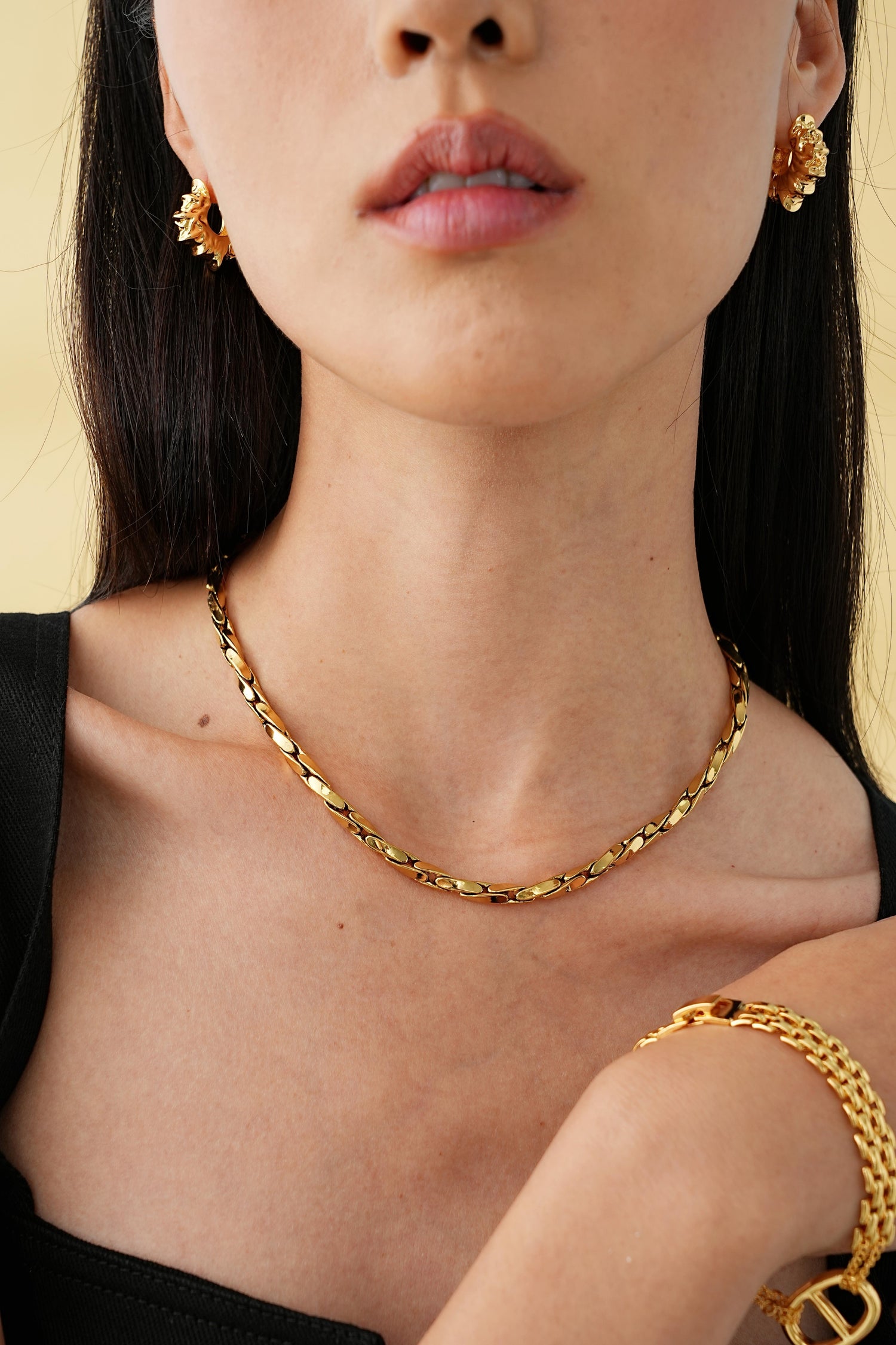 Quinley Chunky Gold Chain Necklace