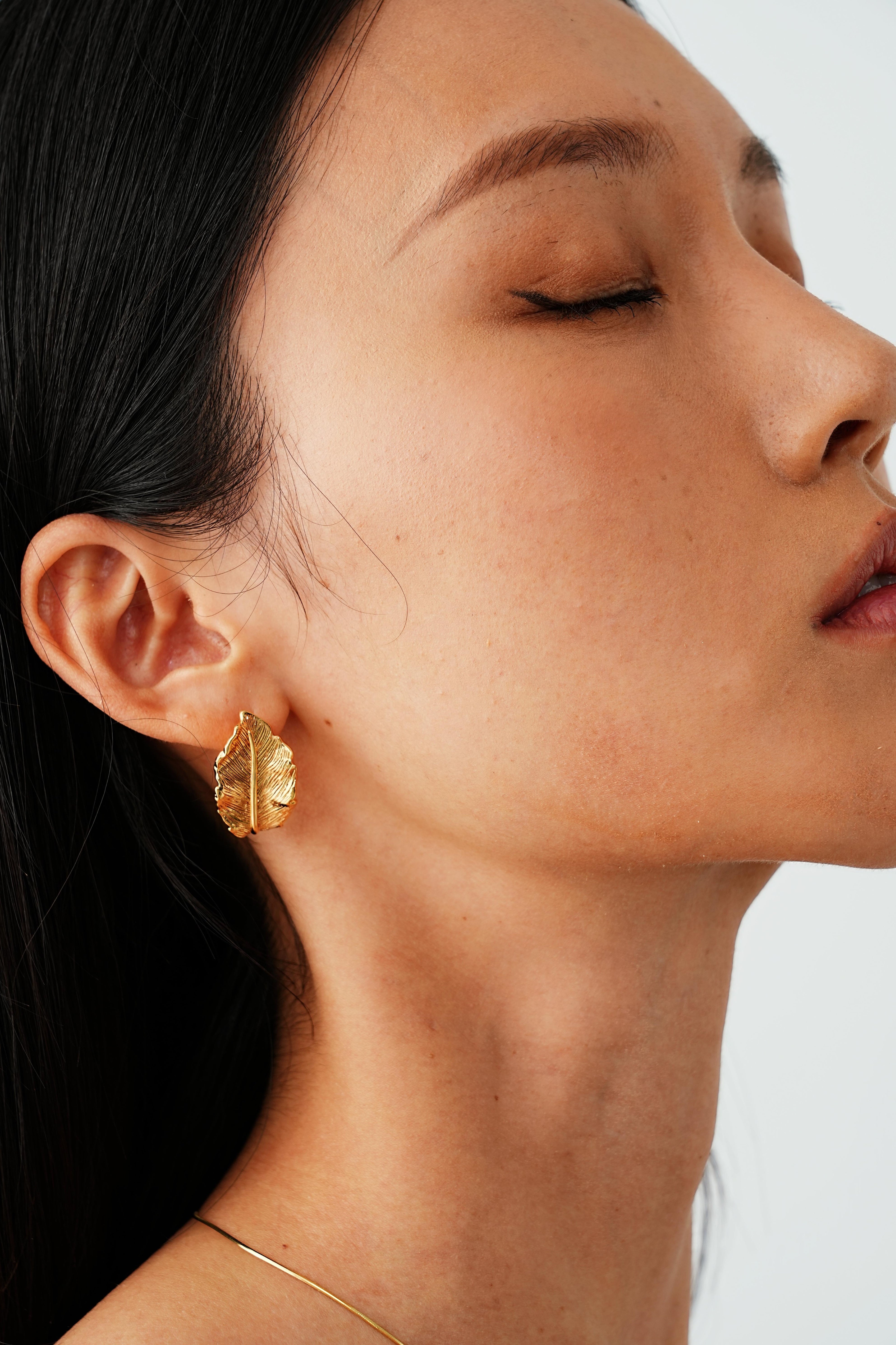 Gilded Leaf Earrings