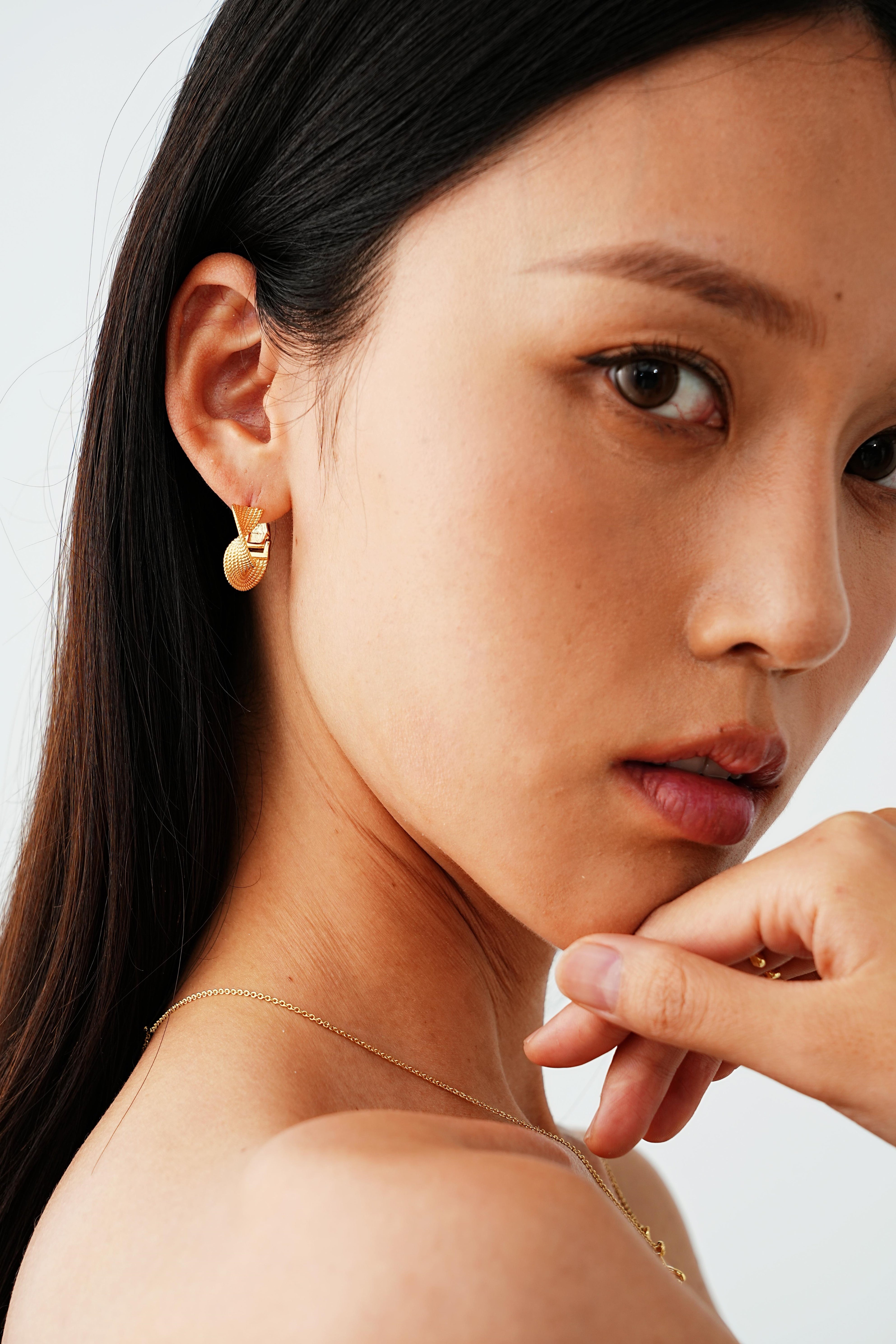 Linden Twirl Hoop Earrings