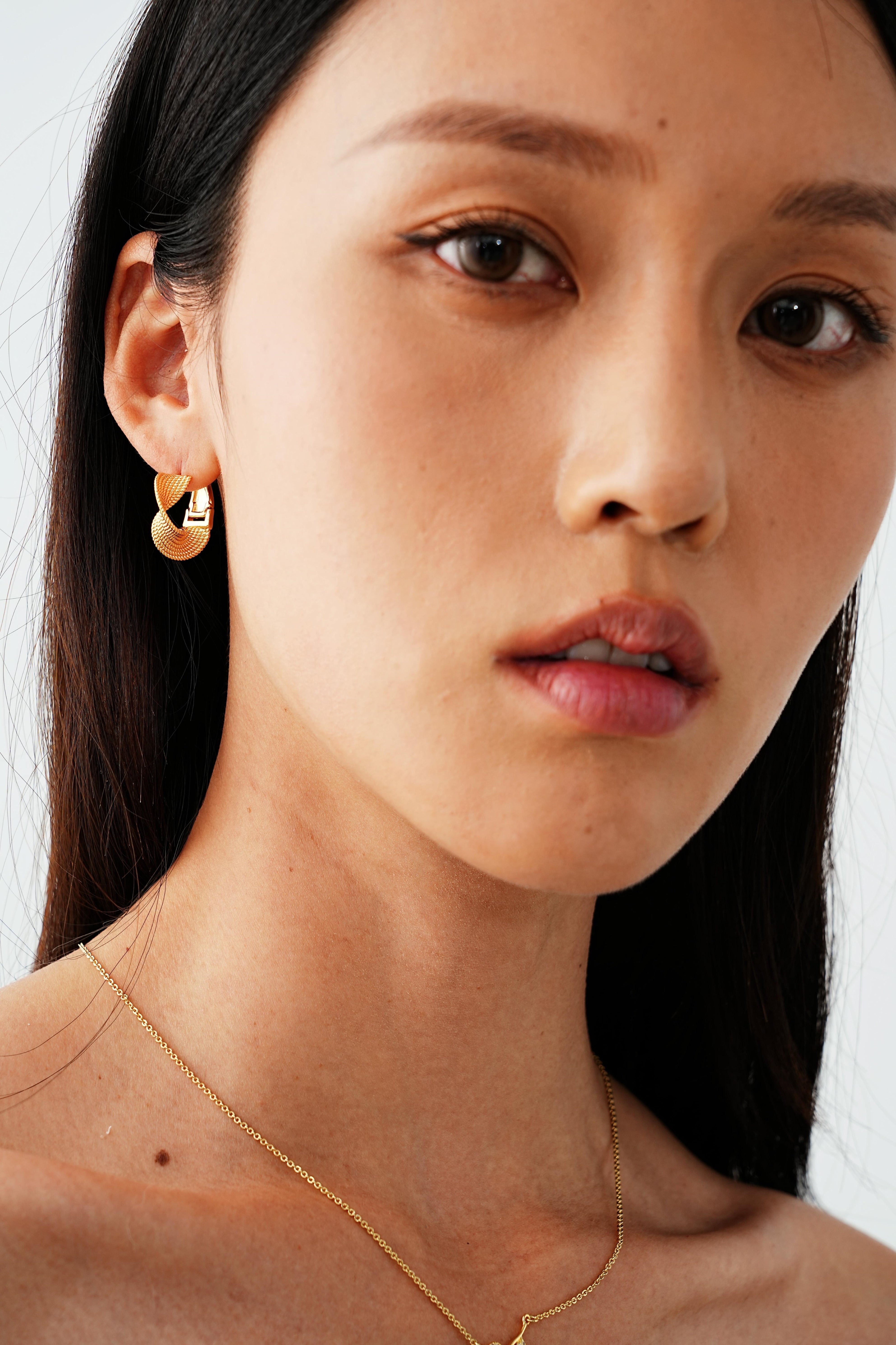 Linden Twirl Hoop Earrings