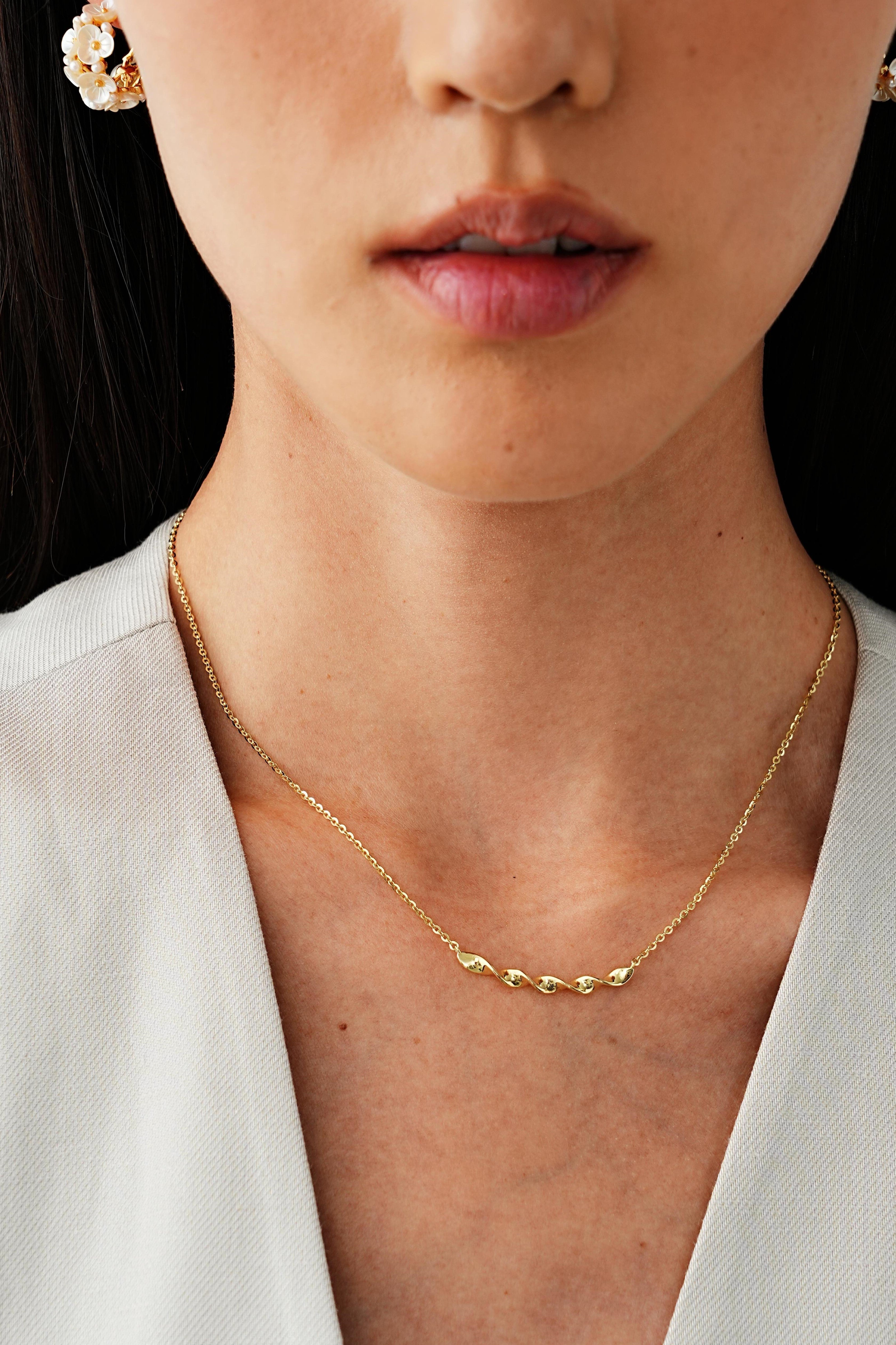 Giselle Twisted Gold Necklace