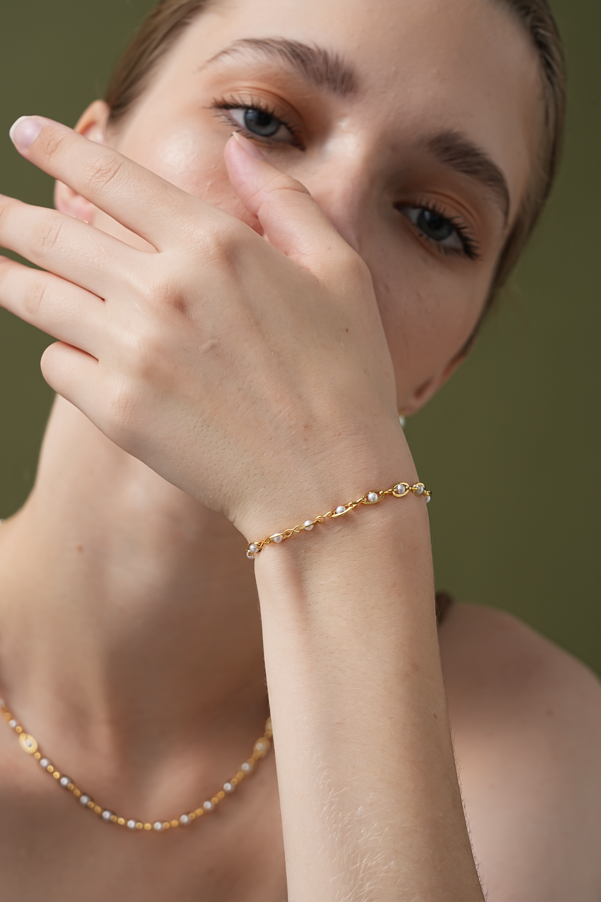 Braided Pearl Bracelet