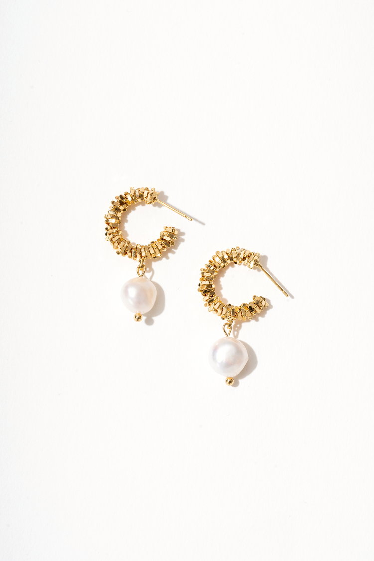 Gaia Pearl Drop Earrings